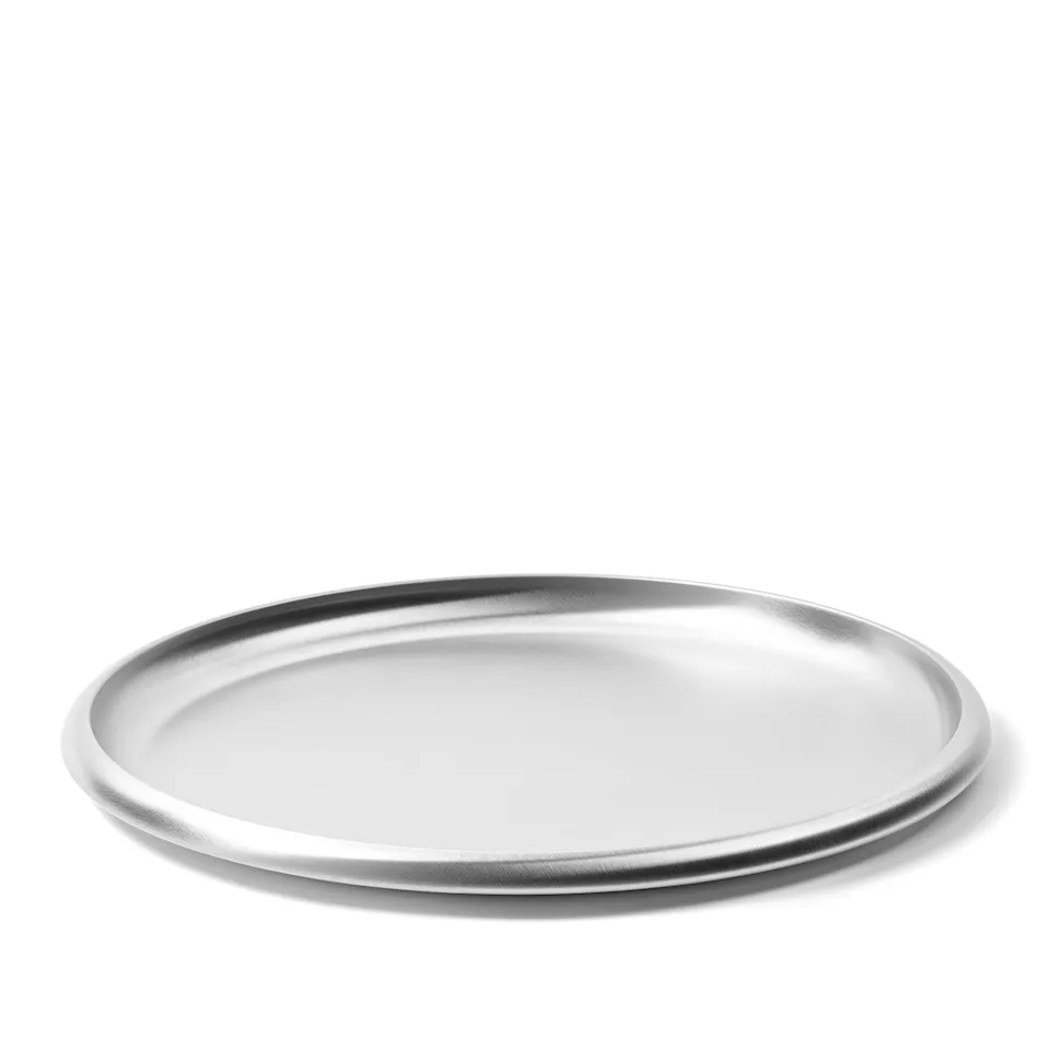 Round Steel bricka 300 - Brushed