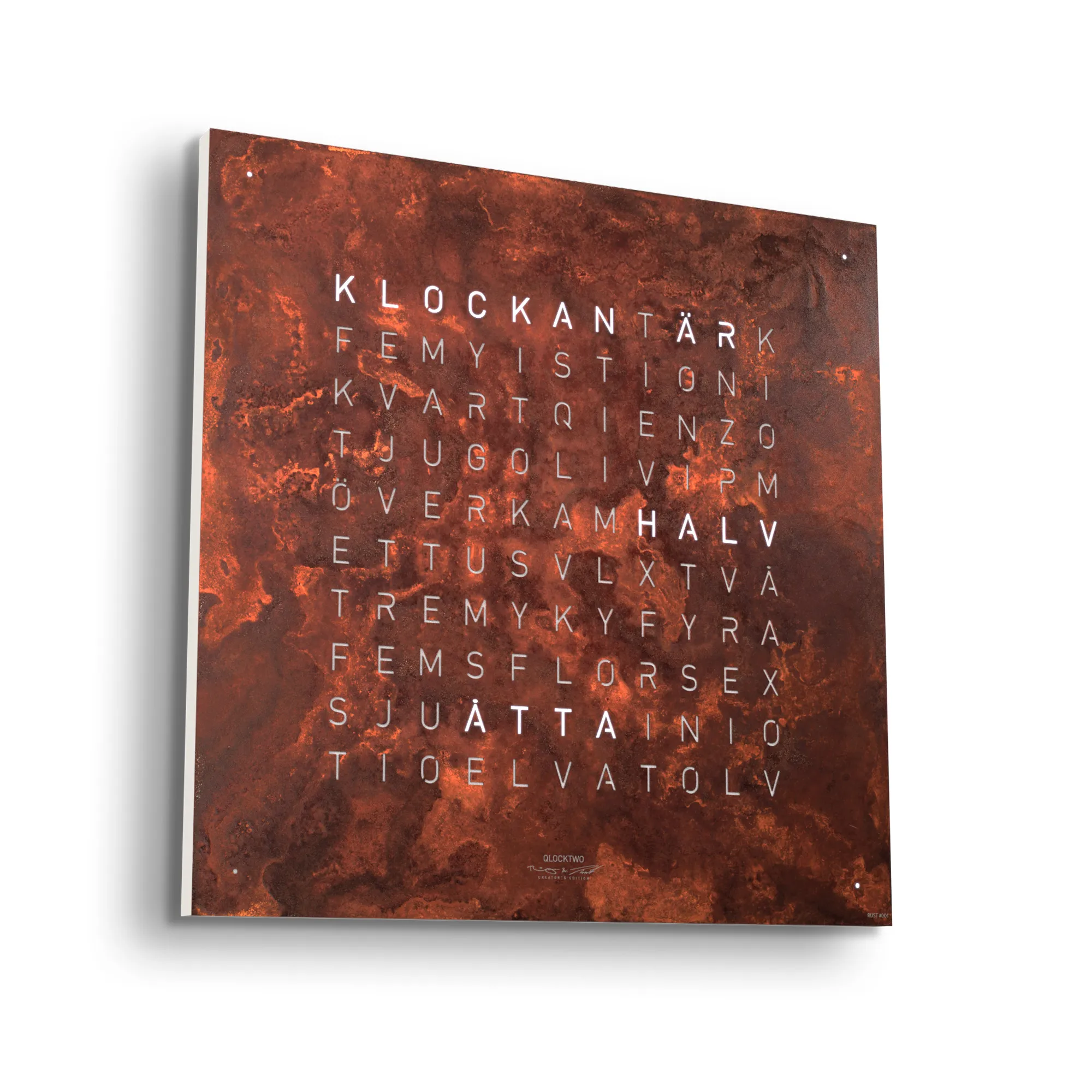Qlocktwo Earth 45 Creator's Edition – Rust - 2