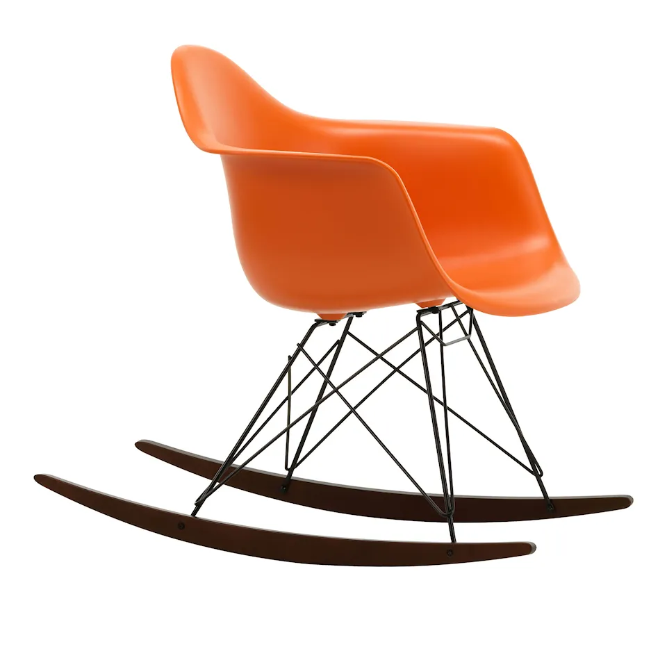 Eames Plastic Armchair RAR - 43 Rusty Orange - Basic Dark Base - Dark Maple