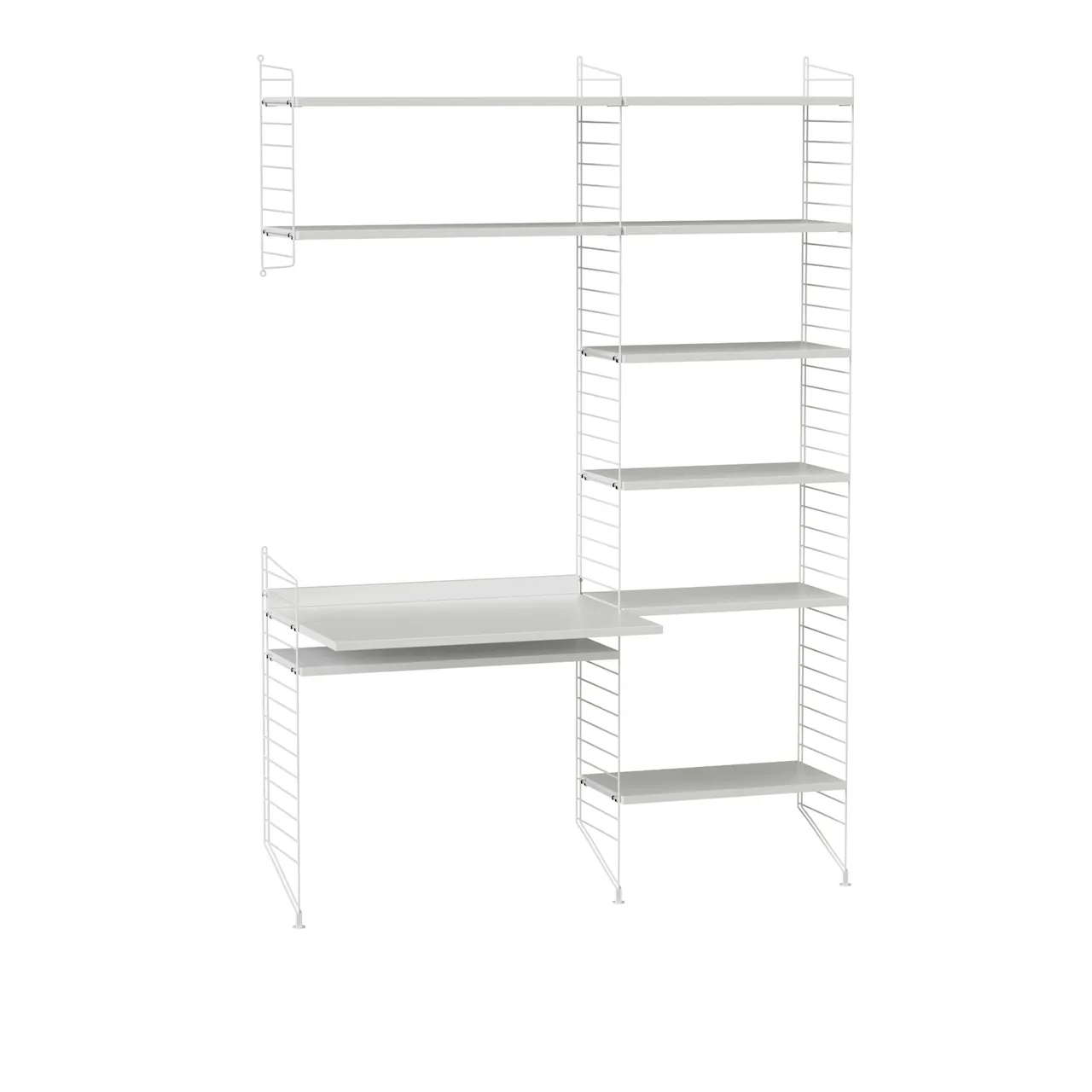 Kontor hyllsystem G vit/beige