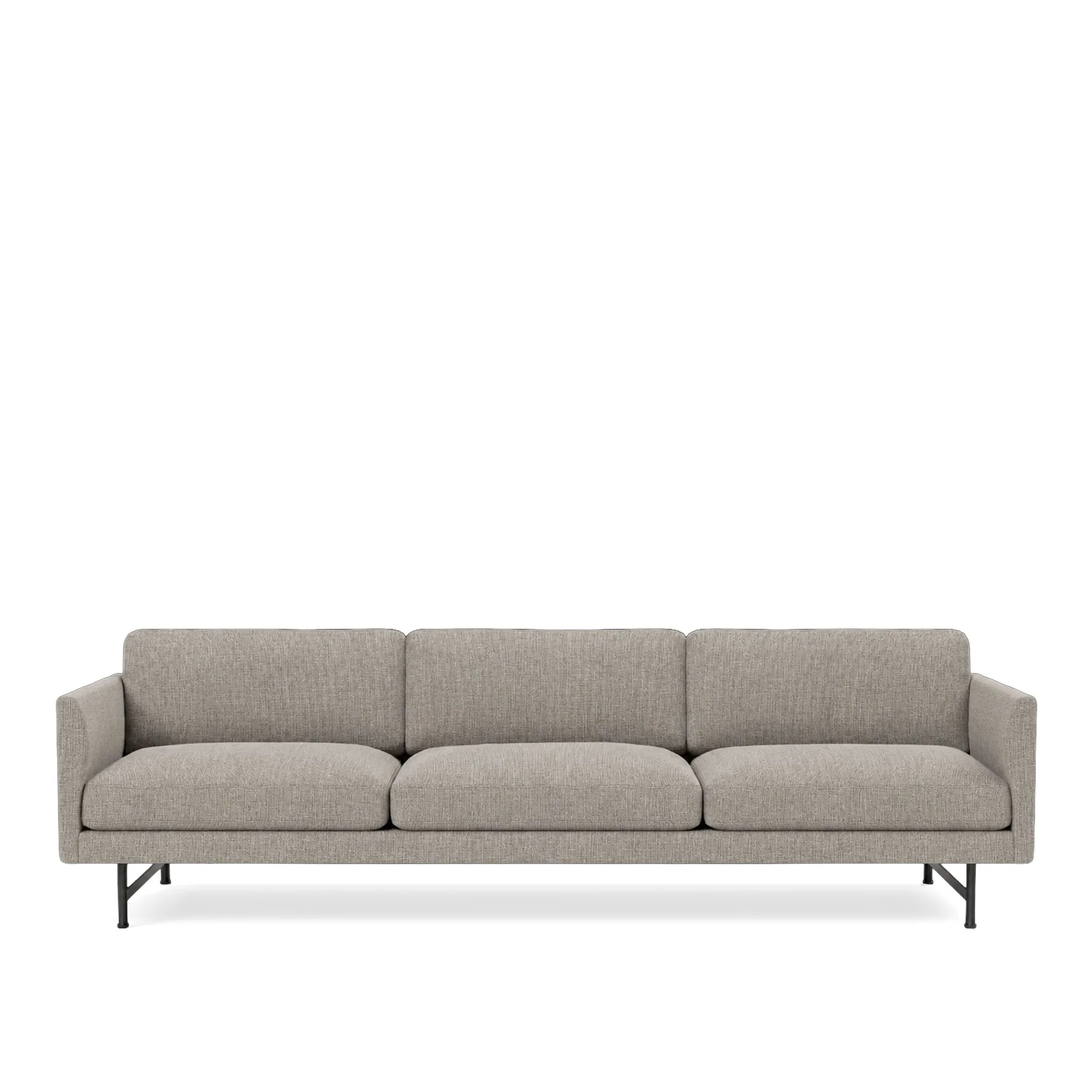 Calmo 3-sitssoffa svart metall - 1