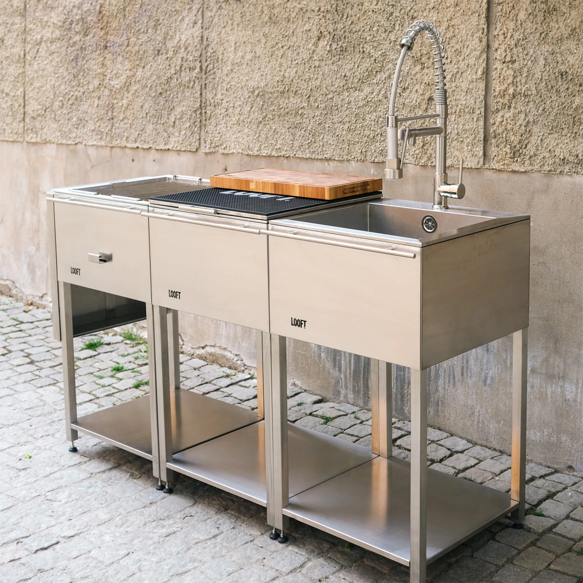 Kombination C utekök med kolgrill & diskho - 3