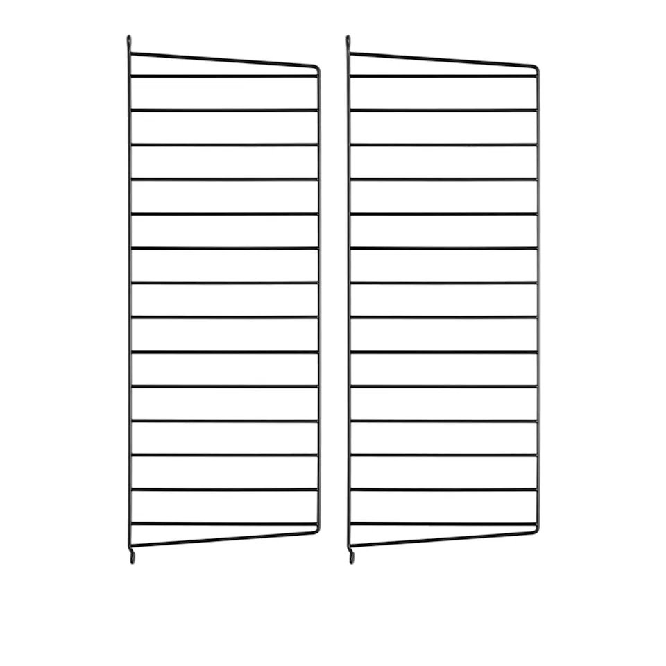 Väggavel 75 x 30 cm 2-pack svart