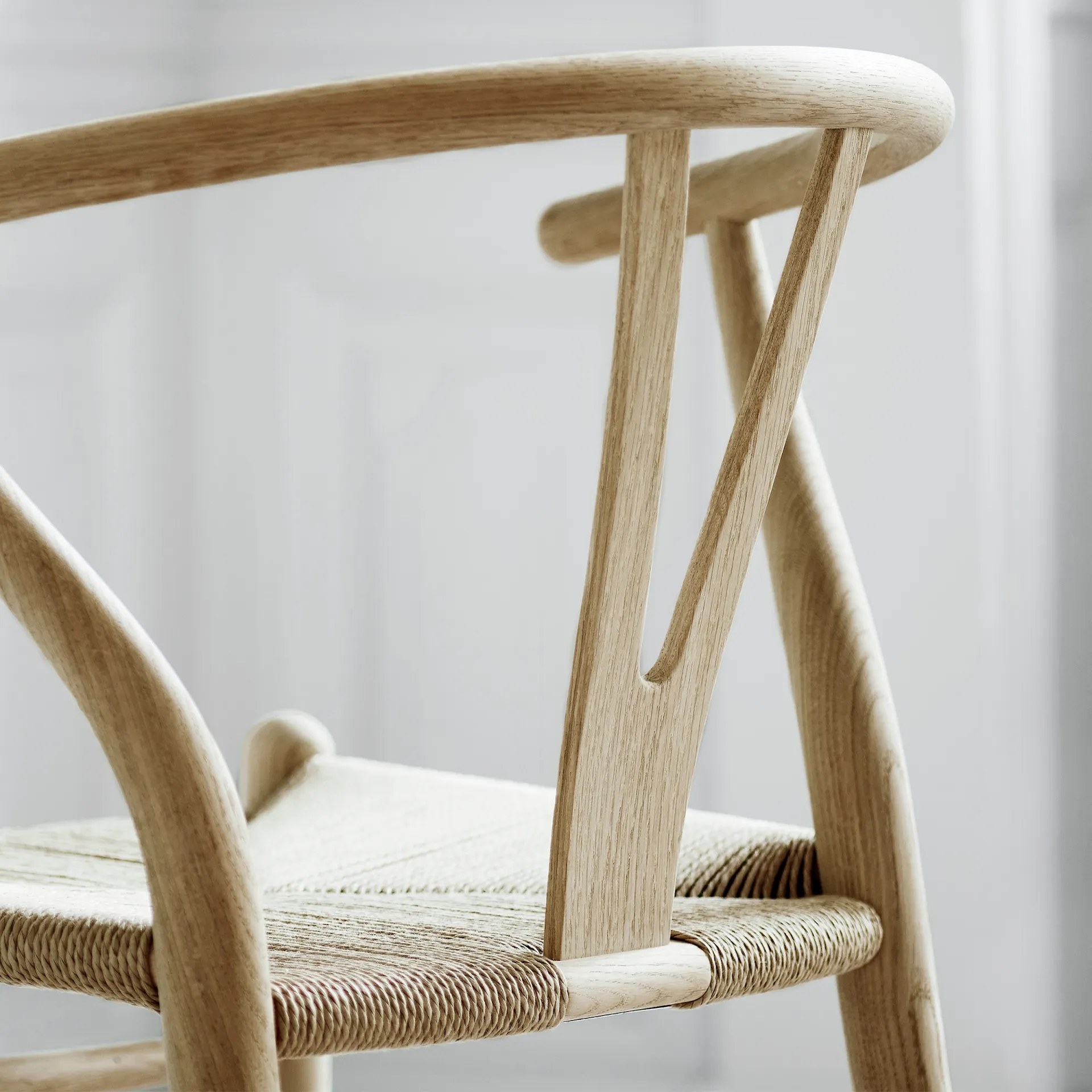 CH24 Y-stolen - Ek/Naturflätat papperssnöre - Carl Hansen - Hans J. Wegner - NO GA