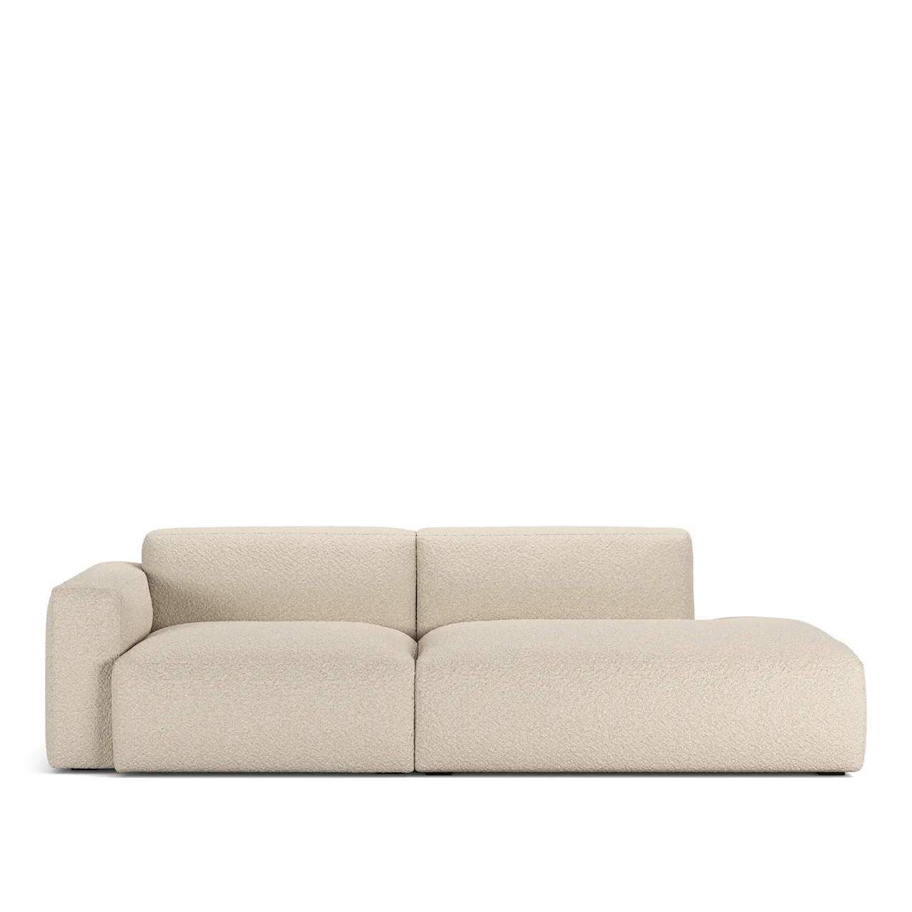 Brick 2-Seater Open End Right Shadow Beige Fixed Upholstery
