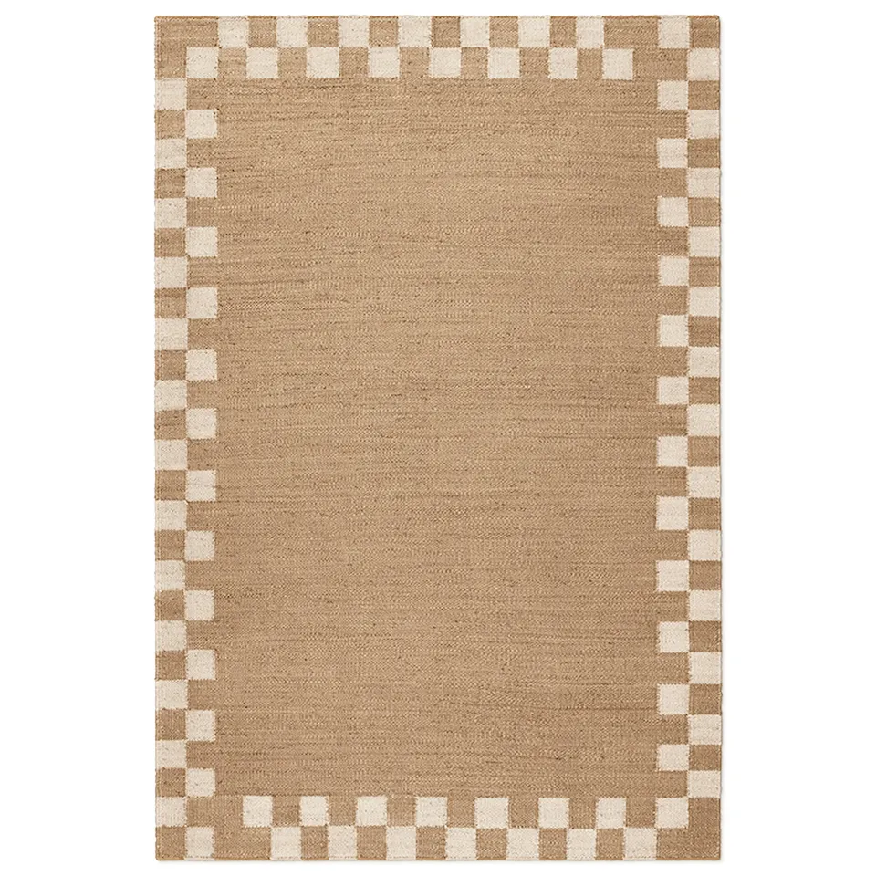 Jute Border Cream matta