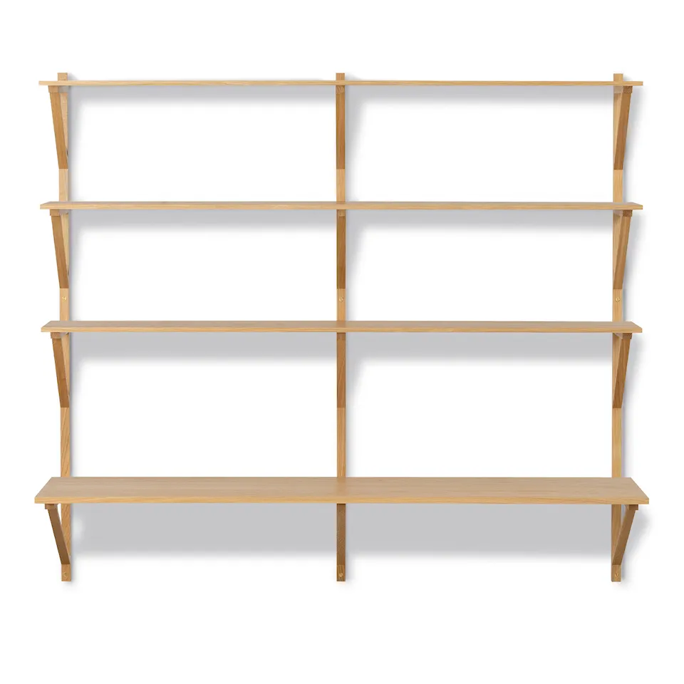 BM29 vägghylla 149 cm 3 hyllplan & skrivbord