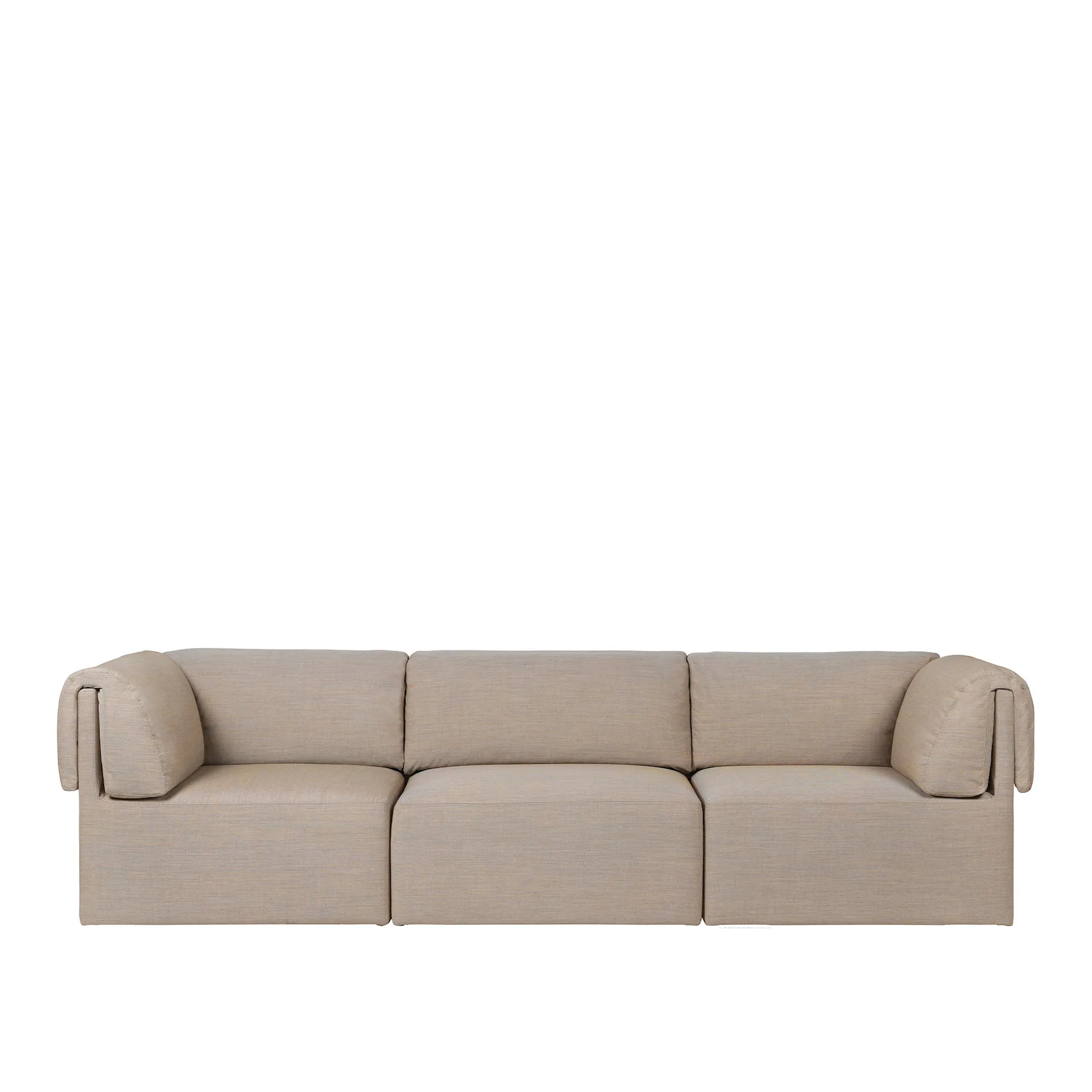 Wonder Sofa - Fully Upholstered, 3-seater with armrests, 280x95 , Kvadrat, Canvas 2 - 0224 - Gubi - NO GA