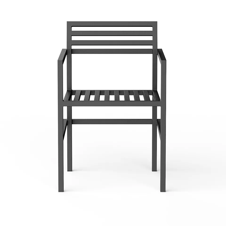 19 Outdoors - Dining Arm Chair Black