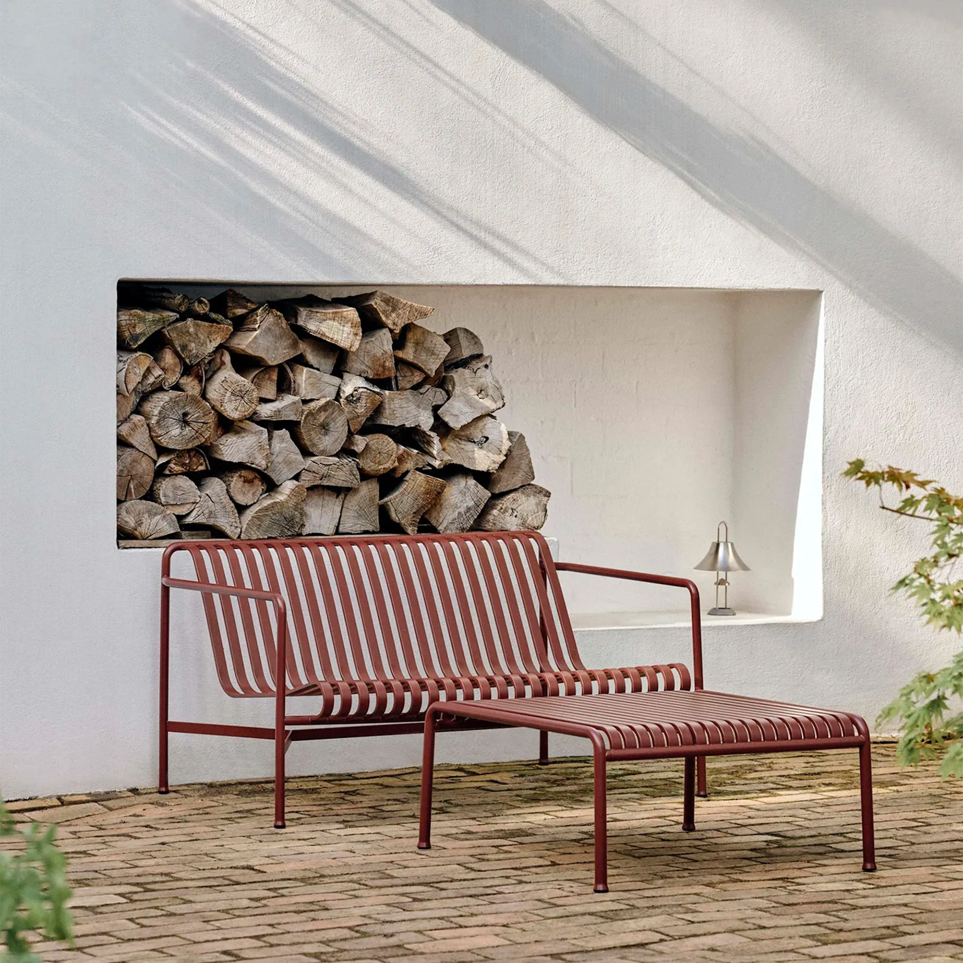 Palissade loungesoffa, 2 st loungestolar & trädgårdsbord - 7