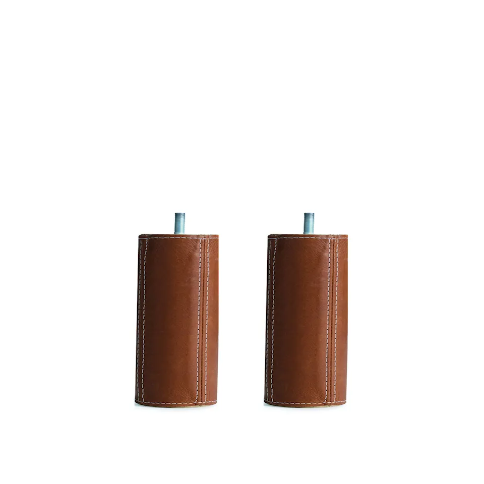 Runda Ben Ø 5,5 cm, Höjd 12 cm Läder Dakota 24, 2-pack