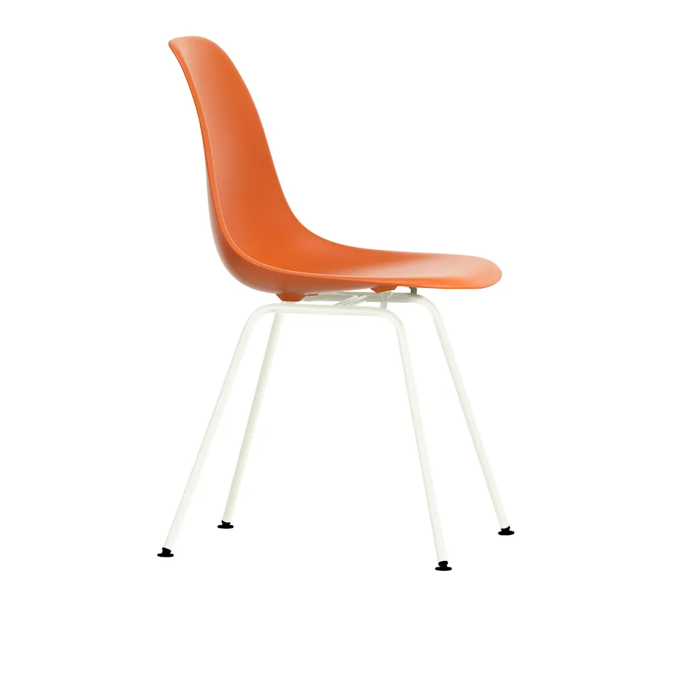 Eames Plastic Chair DSX - 43 Rusty Orange - White Base