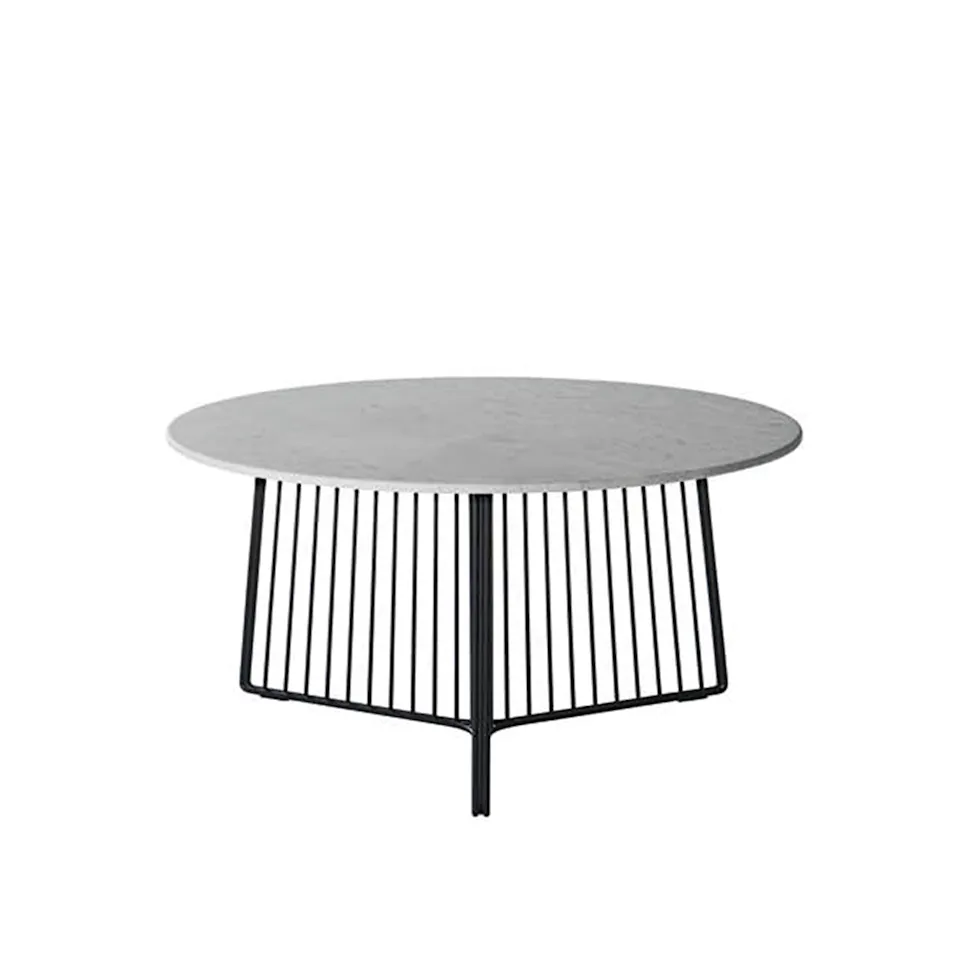 Anapo Round Table D80 cm Carrara Marble Top/Black Painted Steel