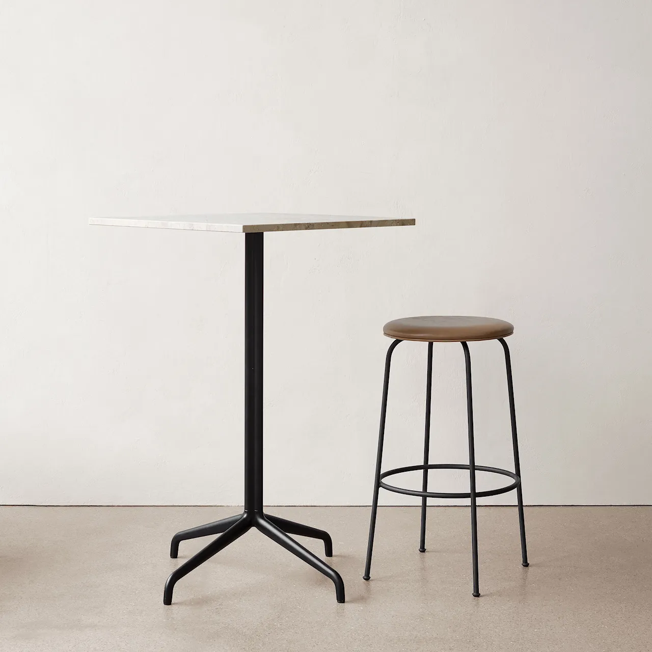 Harbour Column Bar Table 4-star - Black/Sand - 70x60 cm