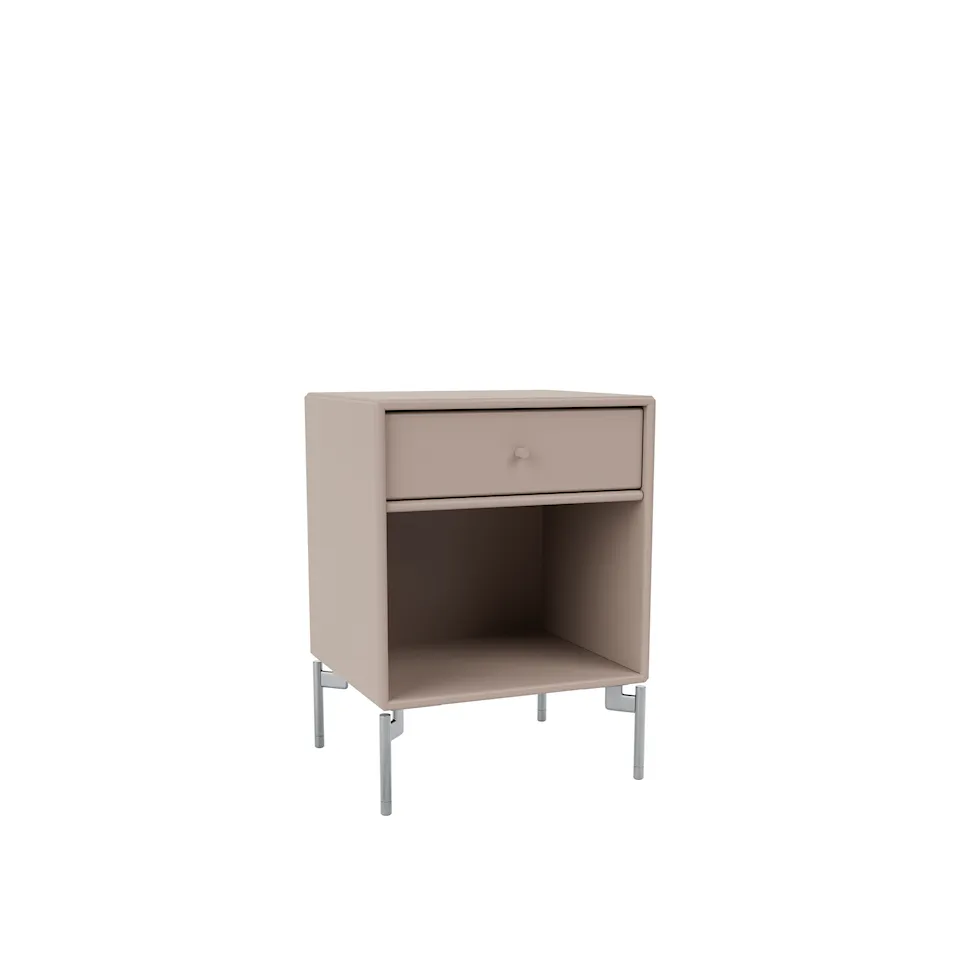 Dream Nightstand - Mushroom / Matt Chrome Legs