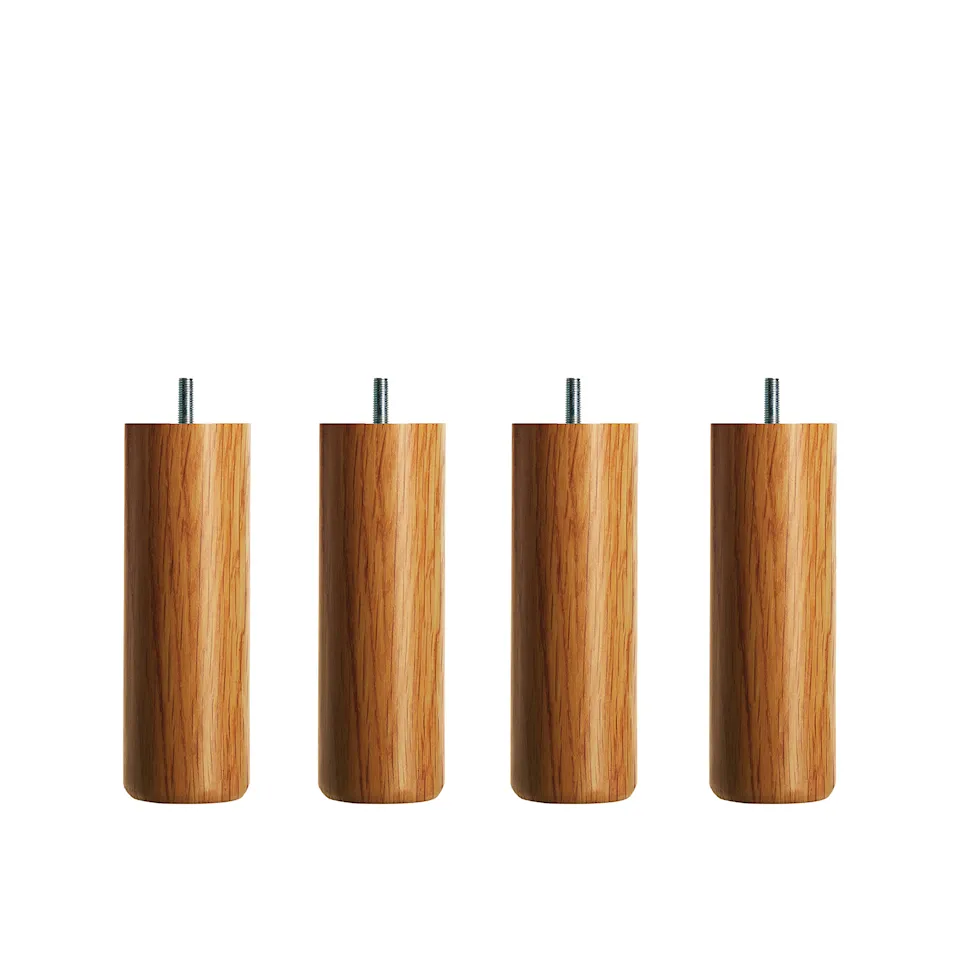 Runda Ben Ø 5,5 cm, Höjd 16 cm Oljad Ek, 4-pack
