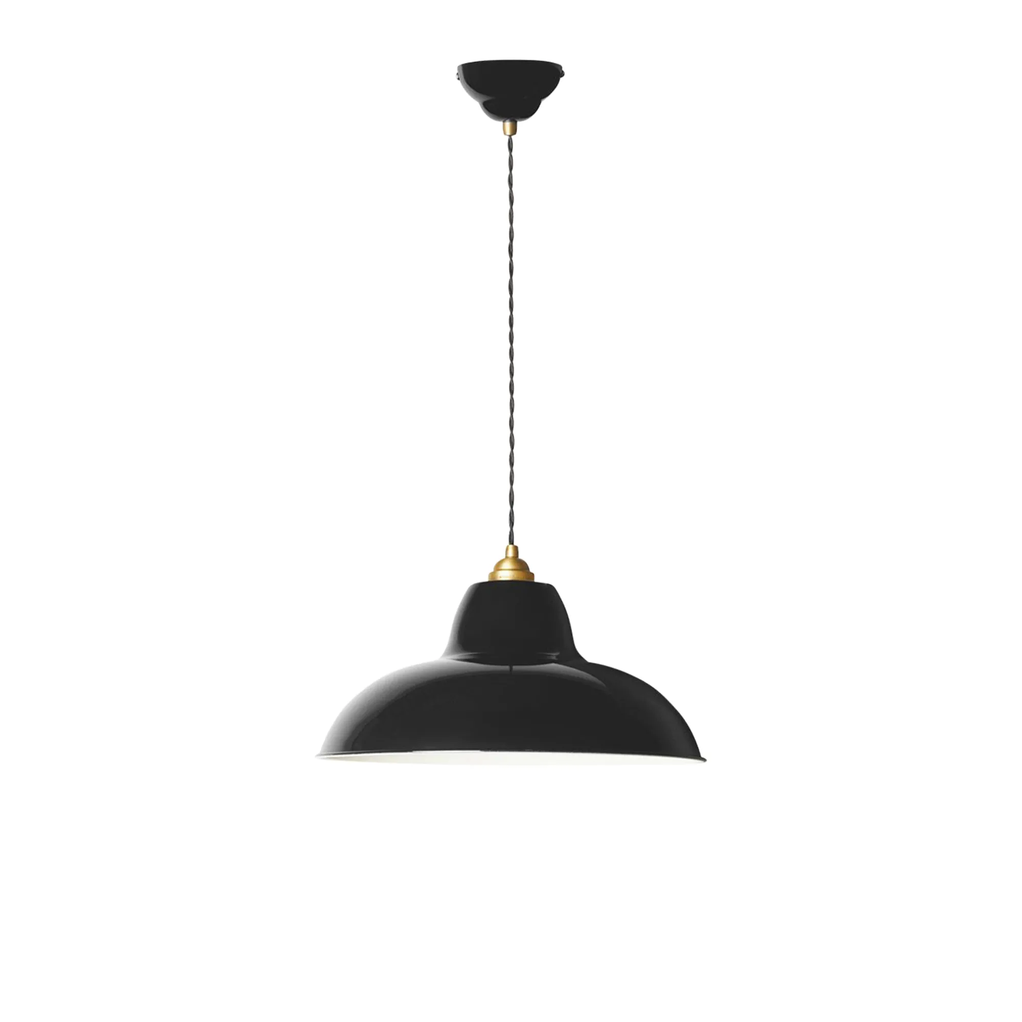 Original 1227 Brass Midi Wide Pendant Lamp - 1