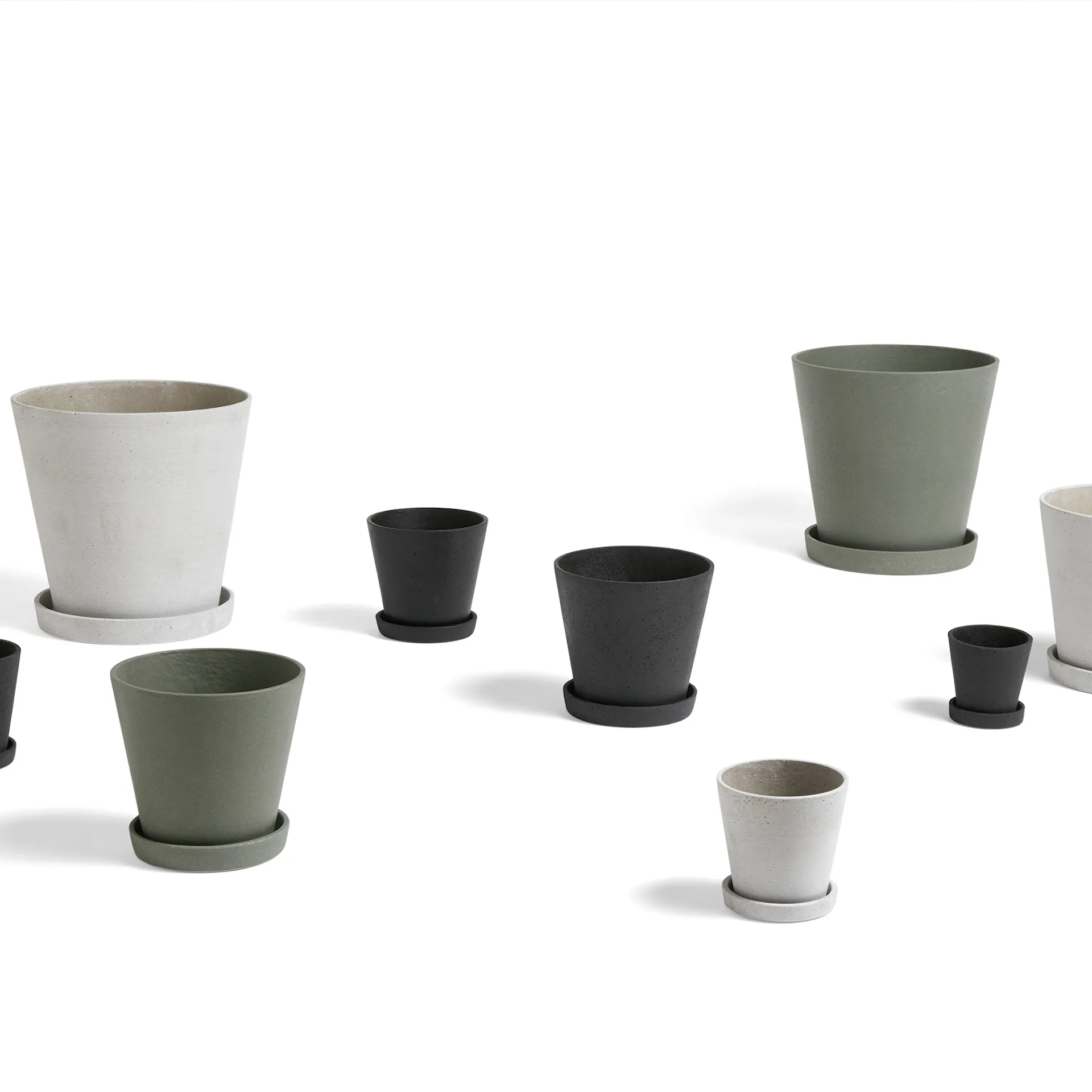 Flowerpot kruka & fat Black - HAY - NO GA