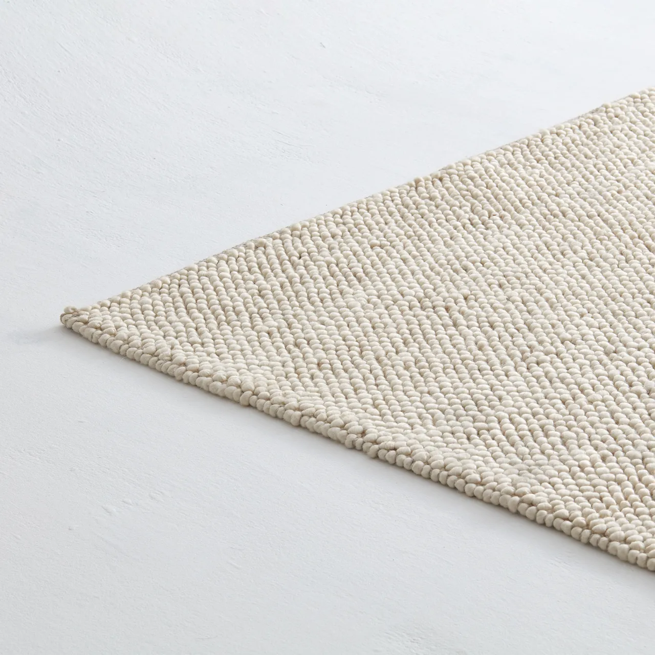 Knots Wool Rug Off White