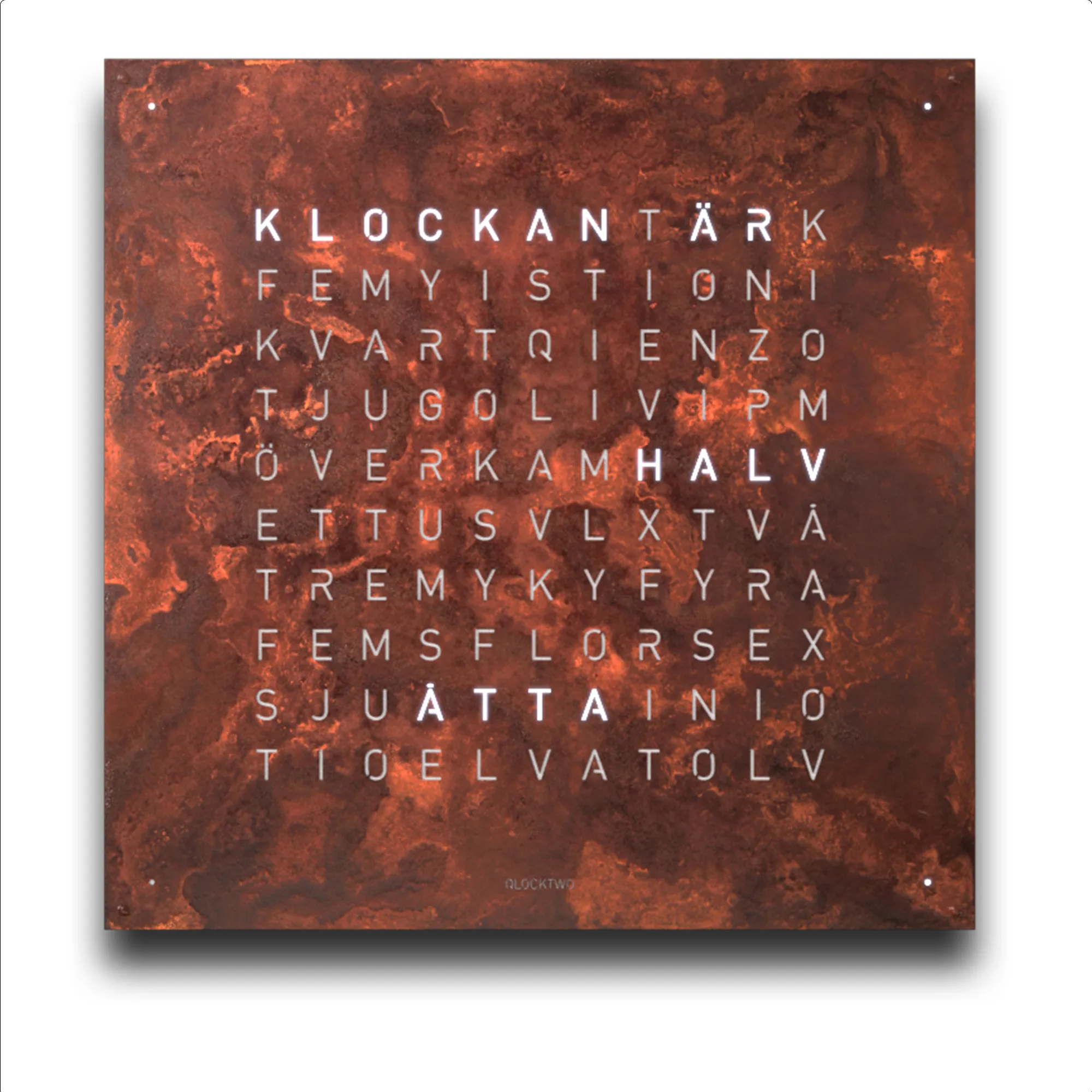Qlocktwo Earth 90 Creator's Edition – Rust - 1