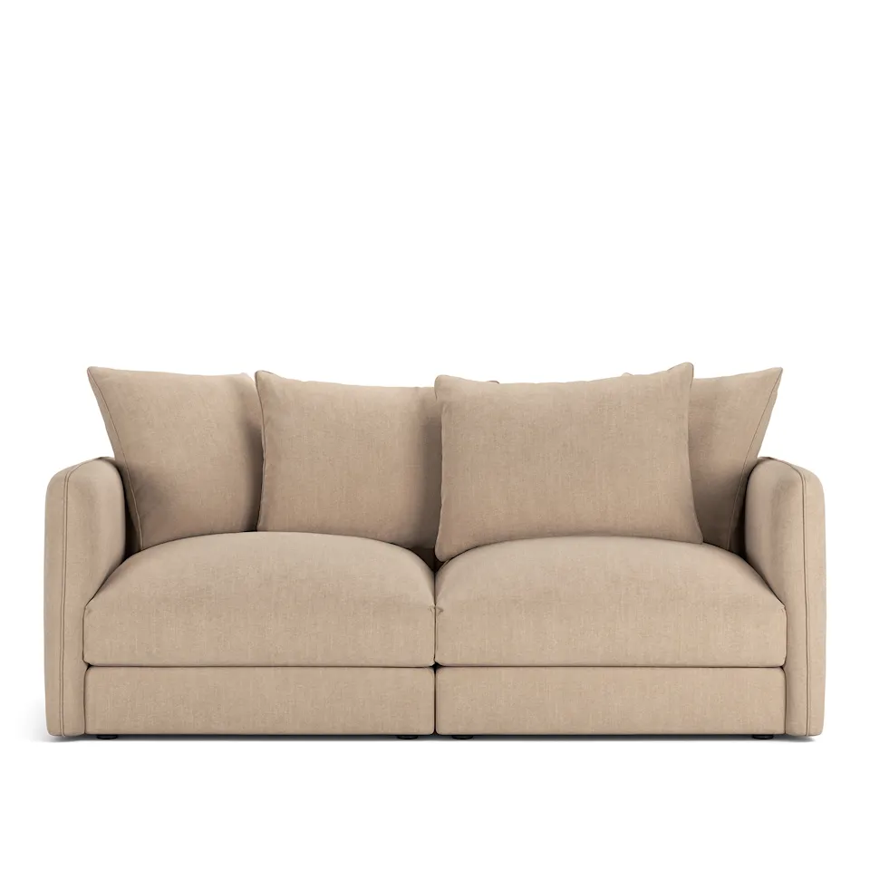 Pavarotti 2-Seater Shadow Beige Removable Upholstery