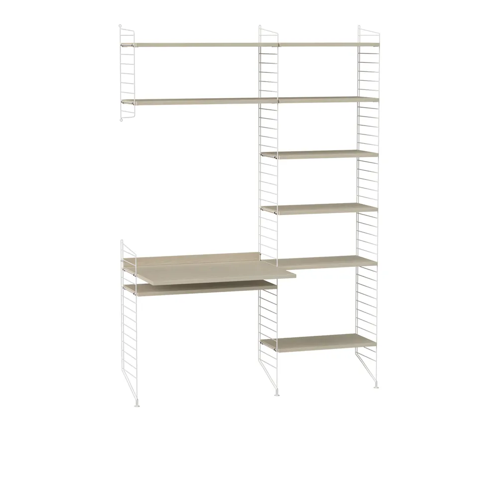 Kontor hyllsystem G ask/vit