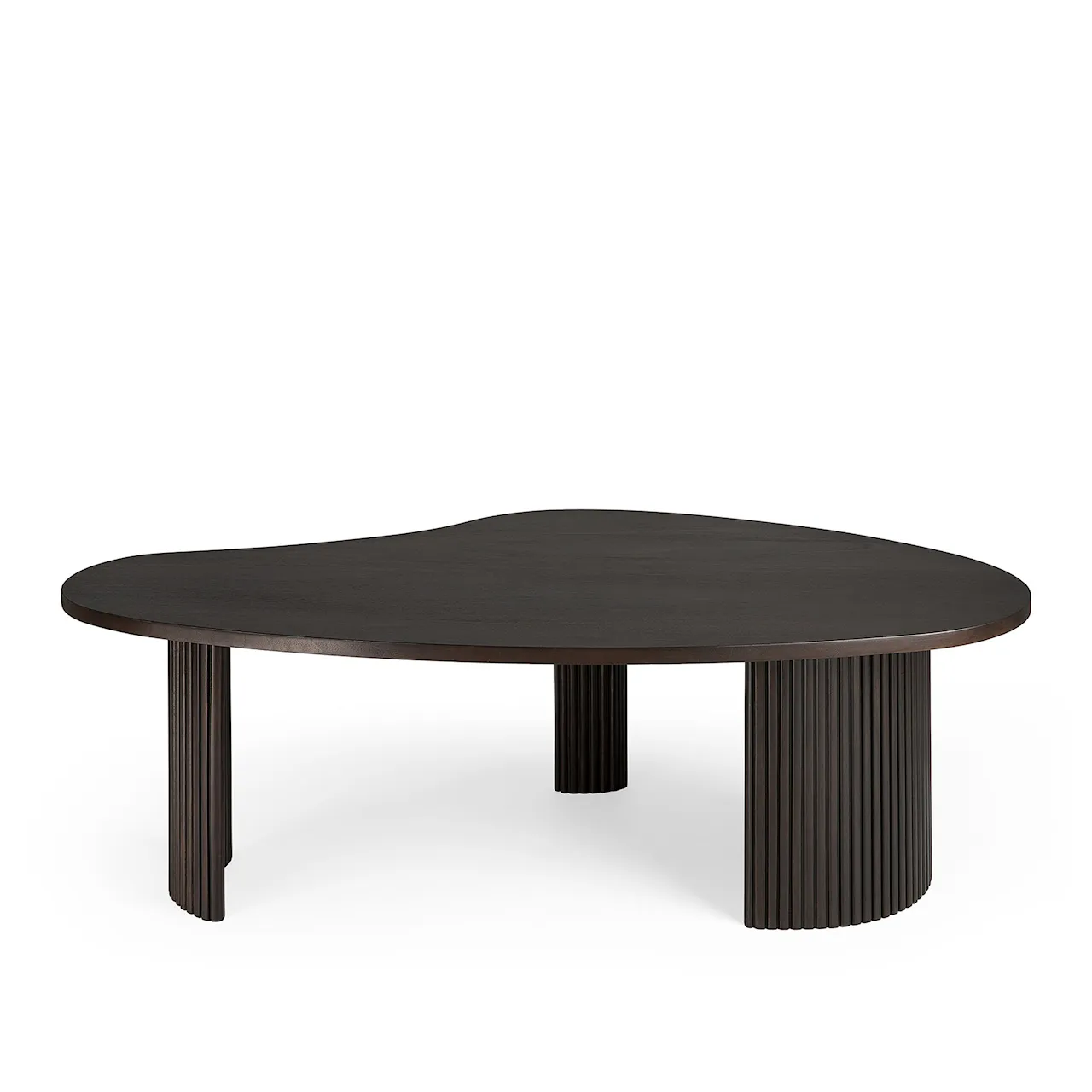 Boomerang Coffee Table - Oak - Pebble Shape 126 x 74 x 40