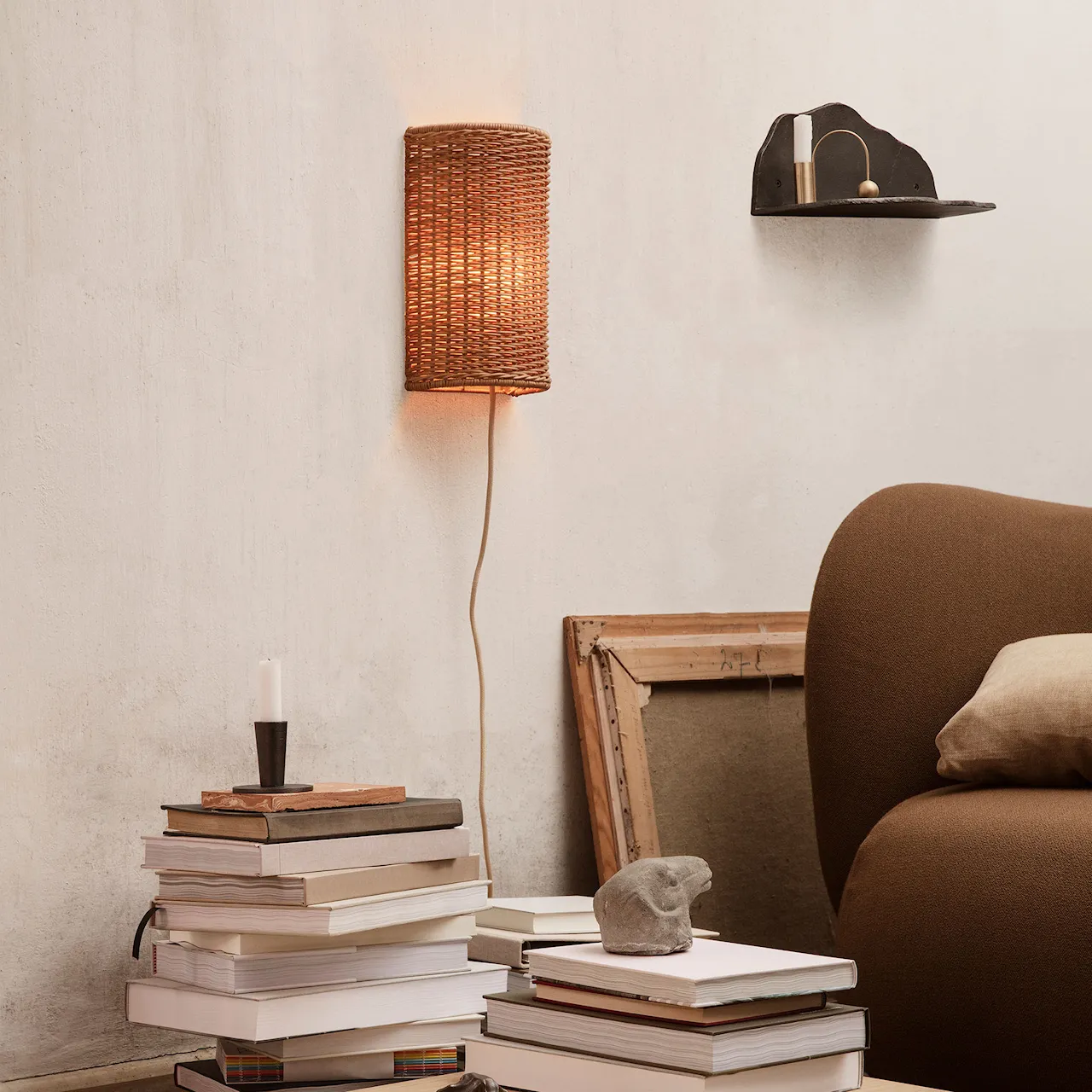 Dou lampskärm vägglampa
