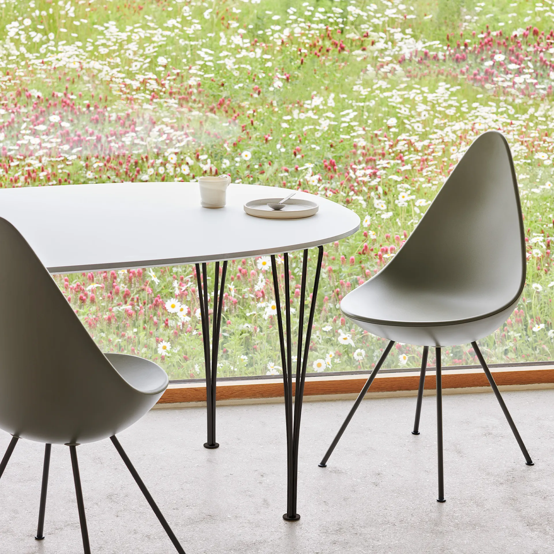 3110 Droppen stol White - Fritz Hansen - Arne Jacobsen - NO GA