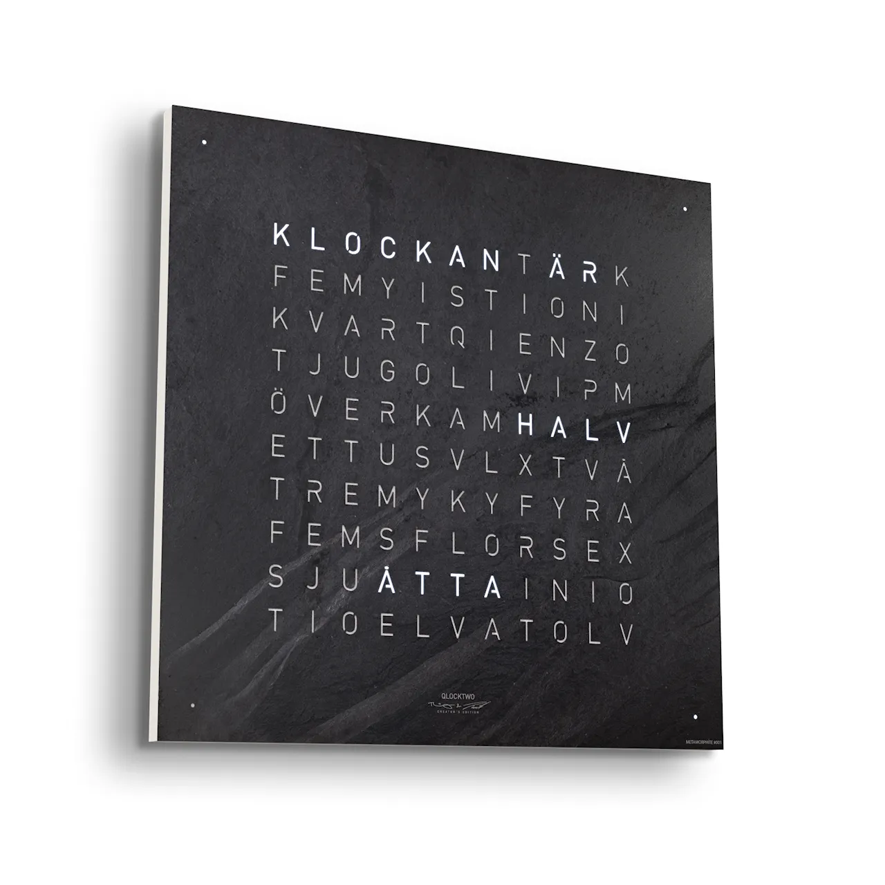 Qlocktwo Earth 45 Creator's Edition – Metamorphite