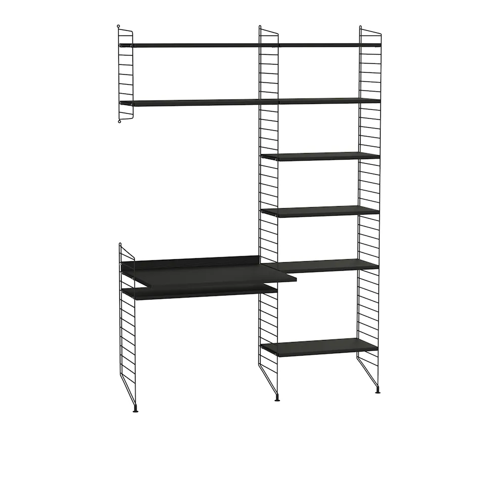 Kontor hyllsystem G svart/svart
