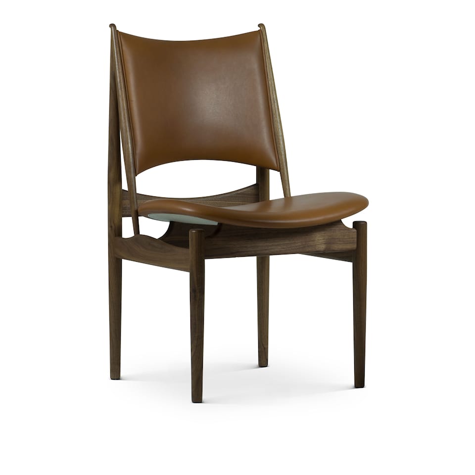 Egyptian Chair, Walnut, Leather Group 2, Nevada NV2488S Cognac