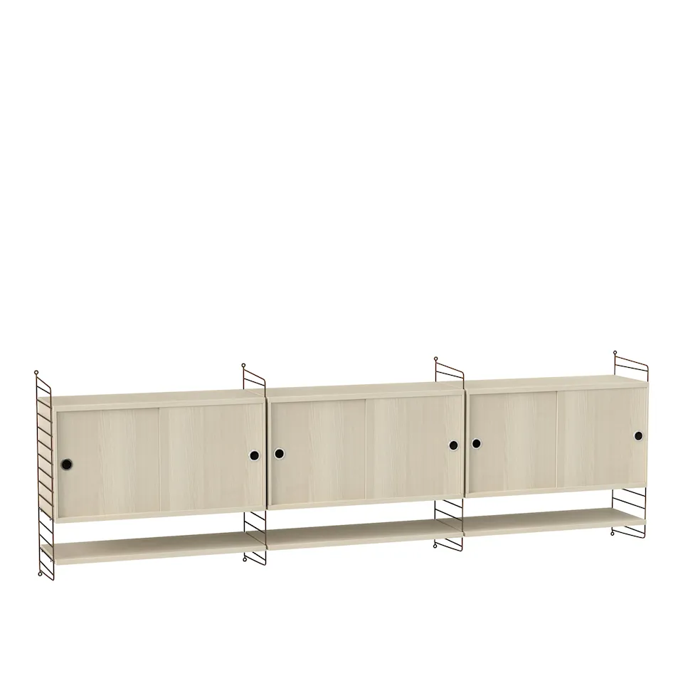 Vardagsrum hyllsystem E ask/brun