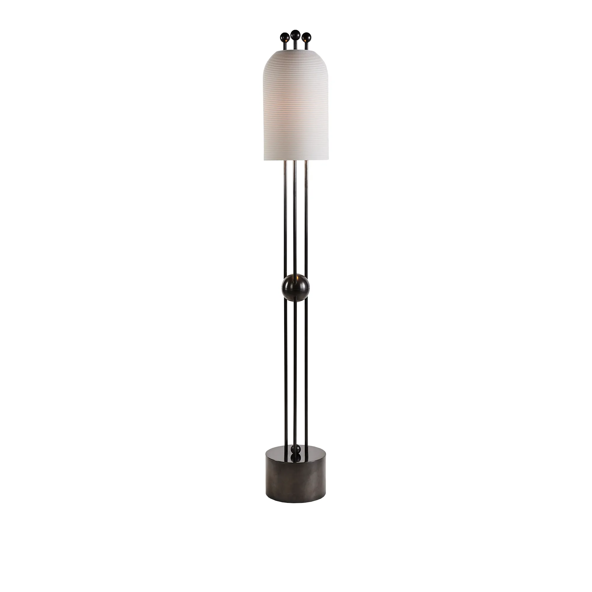 Lantern : Floor Lamp - Aged Brass - 1