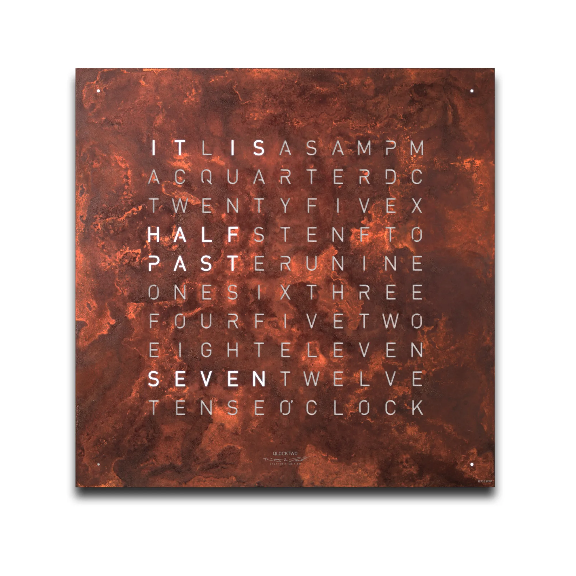 Qlocktwo Earth 45 Creator's Edition – Rust - 1