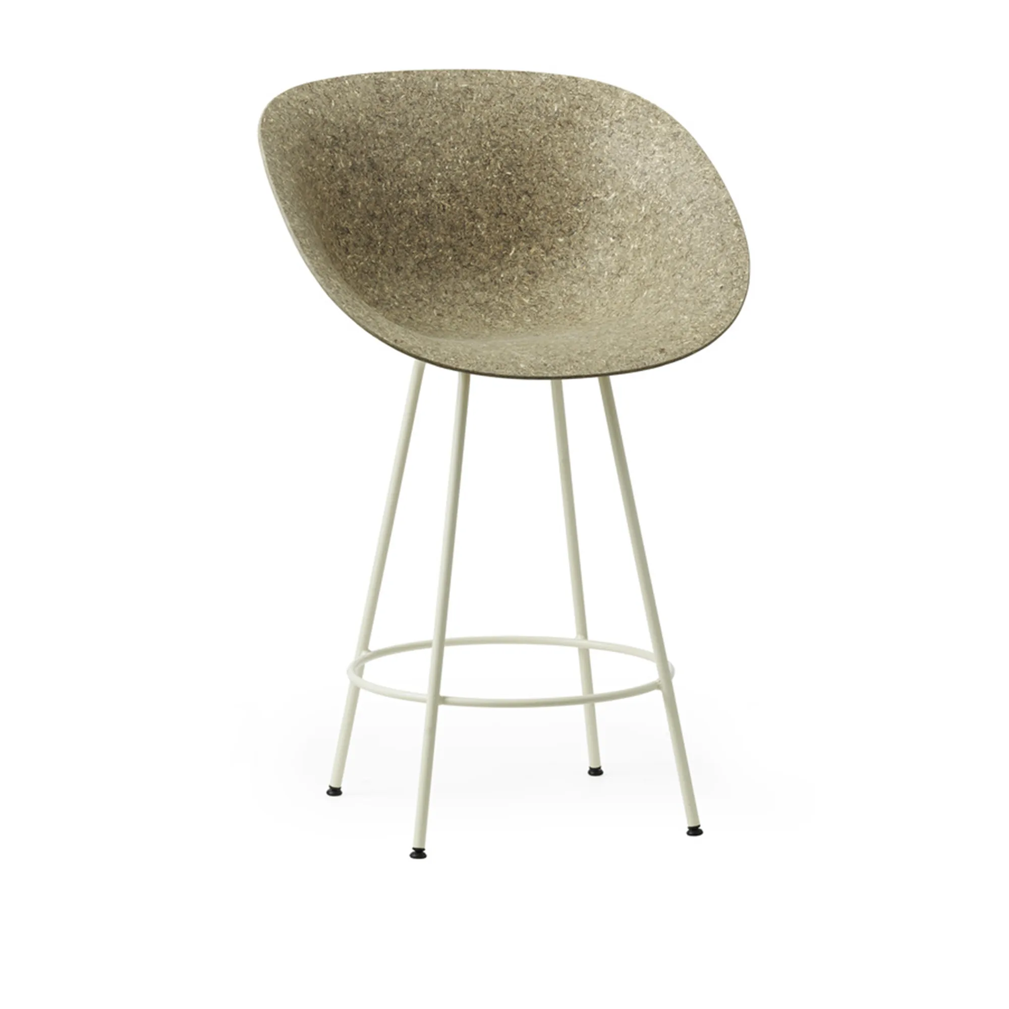 Mat Bar Armchair 65 cm Cream Steel - 1