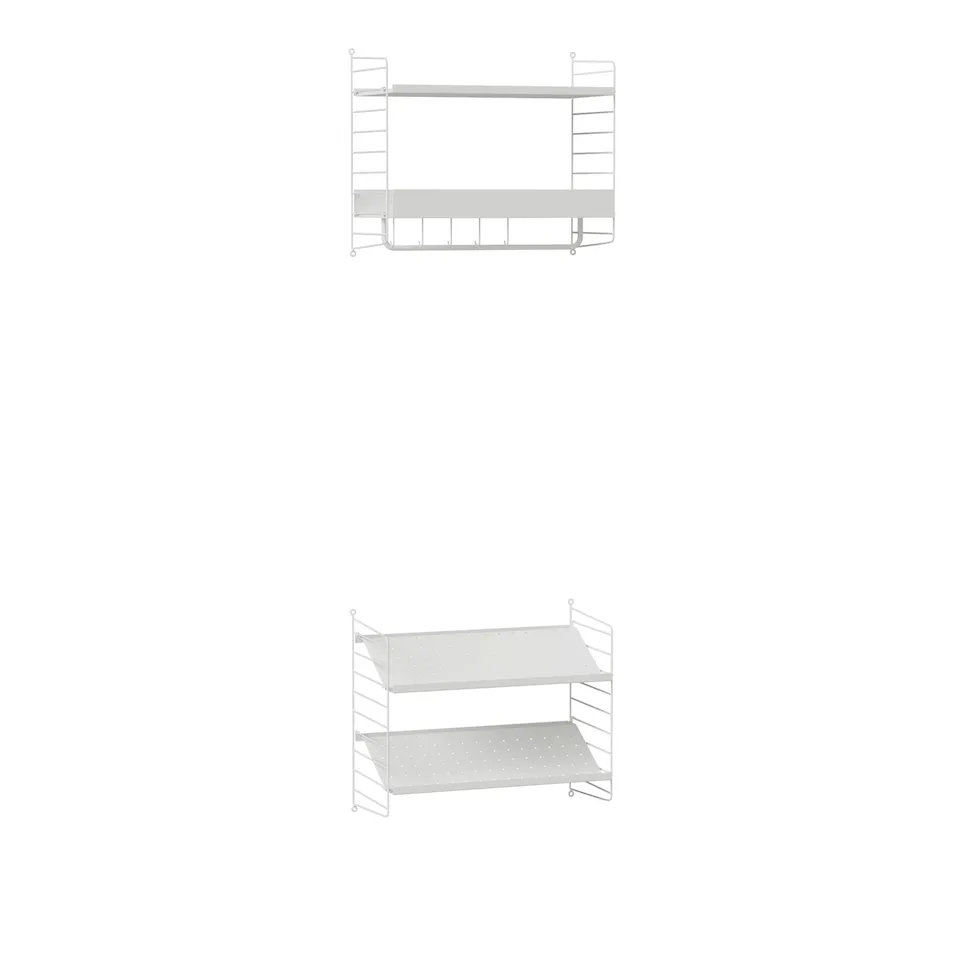 Hall hyllsystem E vit/vit