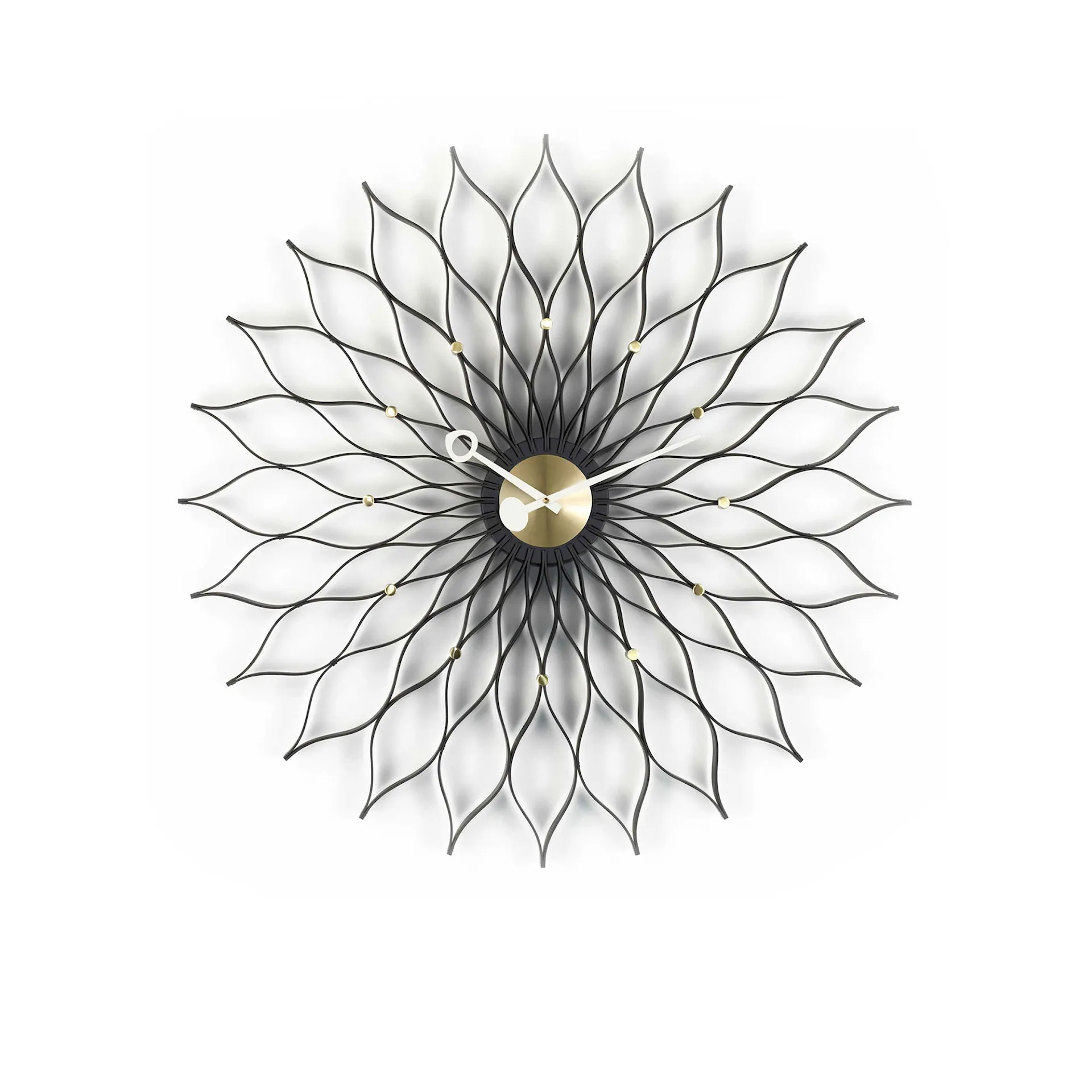 Sunflower väggklocka Black/Brass - Vitra - NO GA