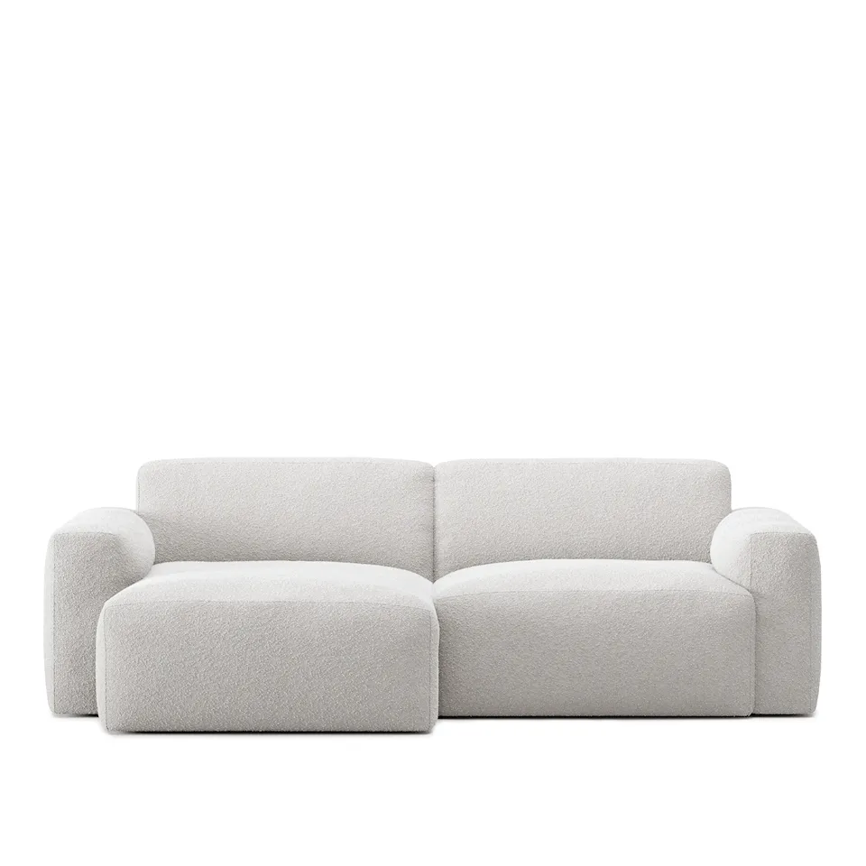 Brick 2-Seater Chaise Lounge Left - Ascot White