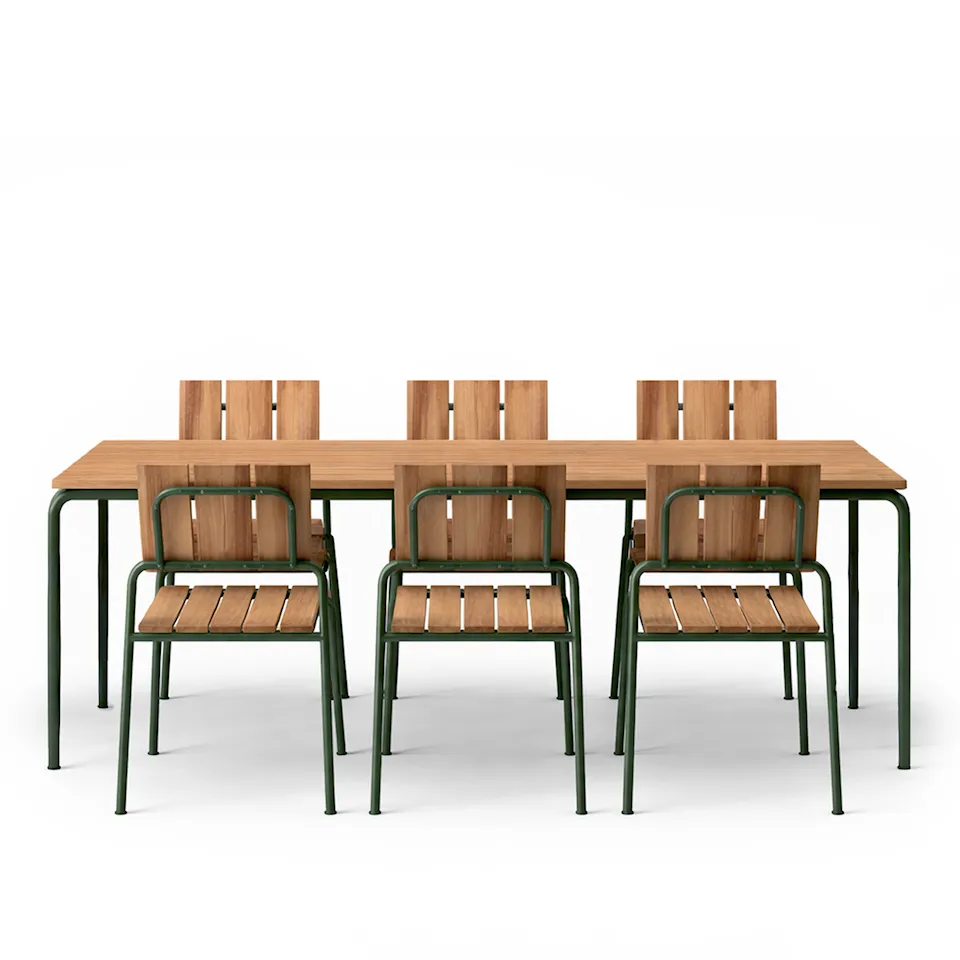 Kallio Outdoor Dining Table & Outdoor Dining Chair Green