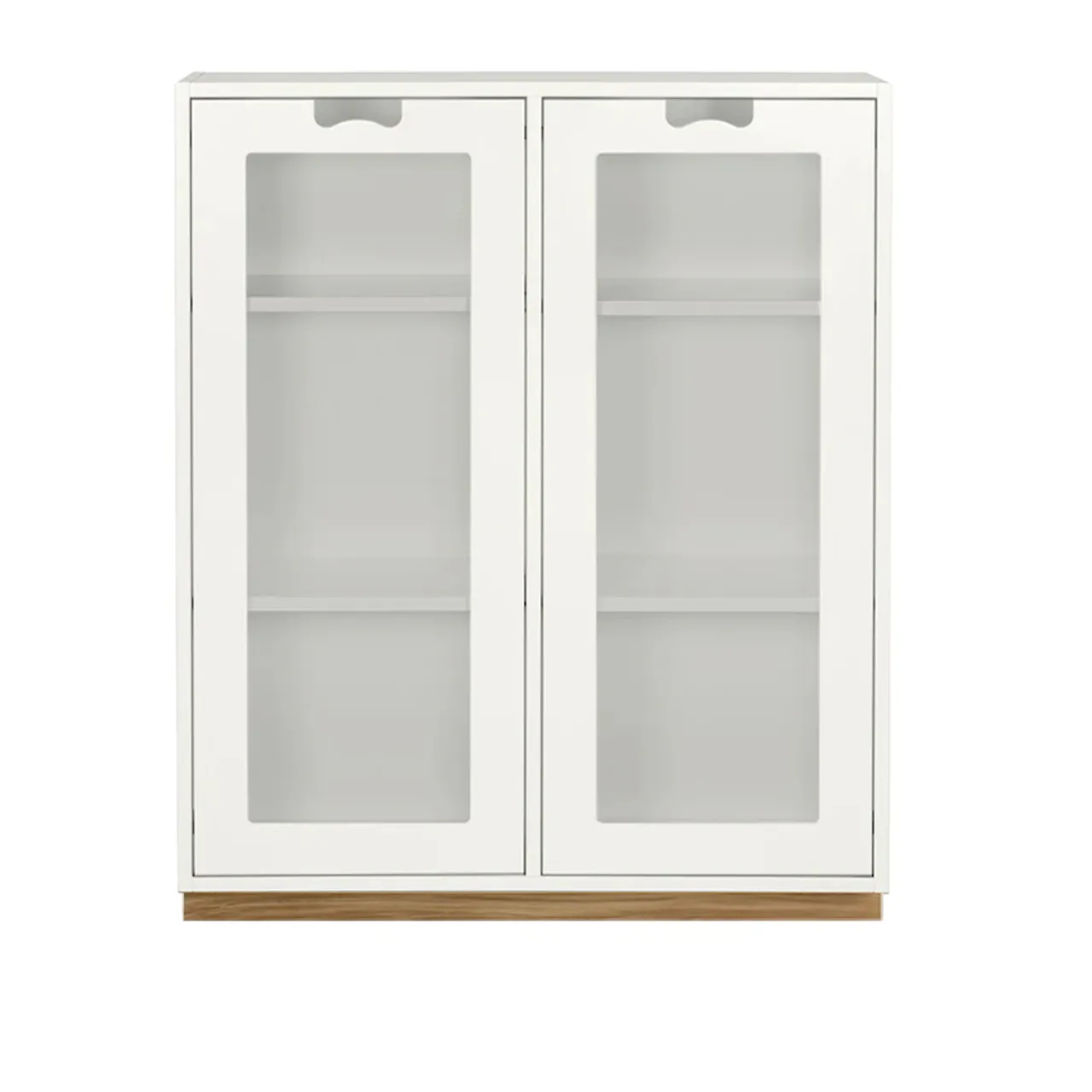 Snow Cabinet E D42 Glass Doors - Light Grey, Ek Sockel