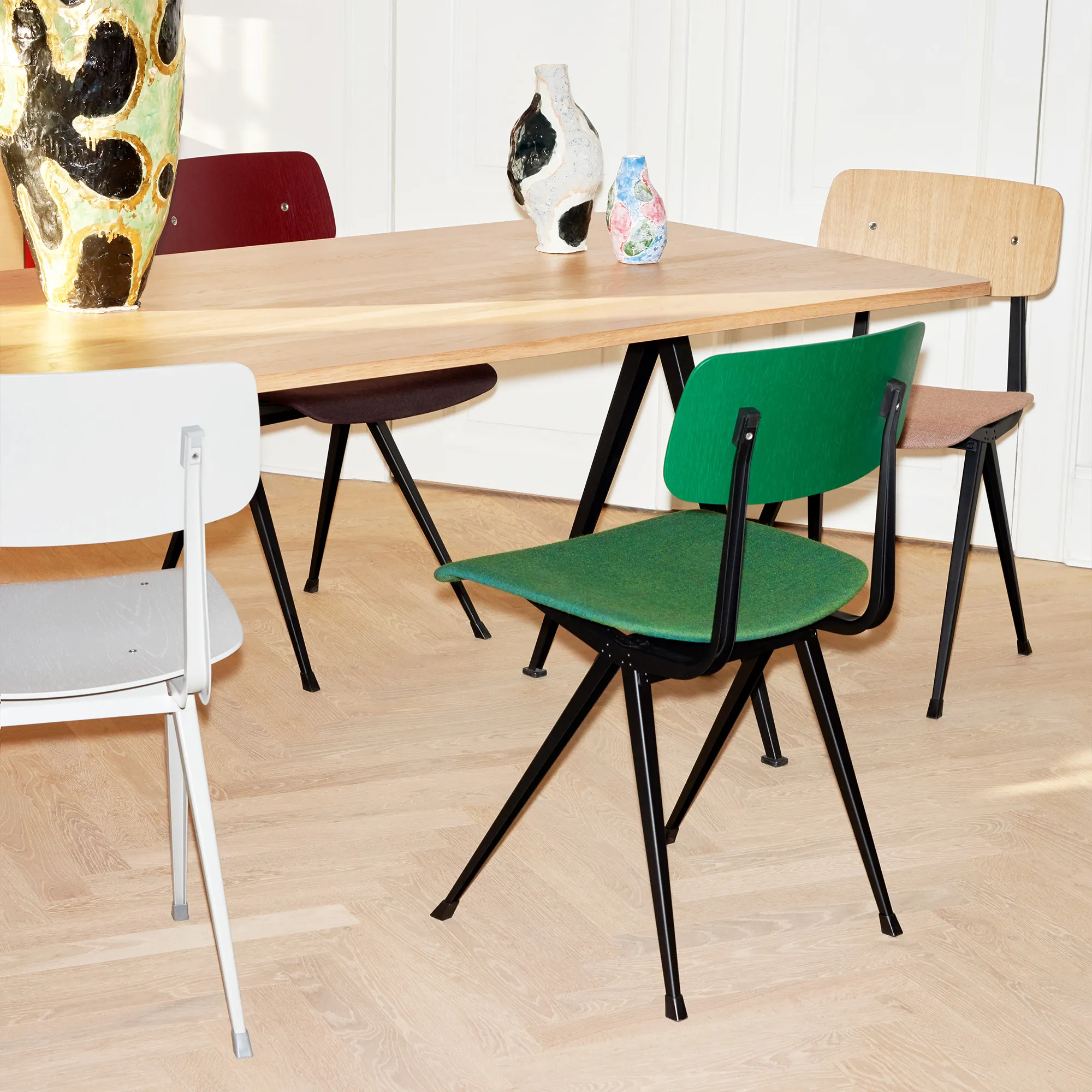 Pyramid 02 table 85x190 cm black powder coated steel - 2