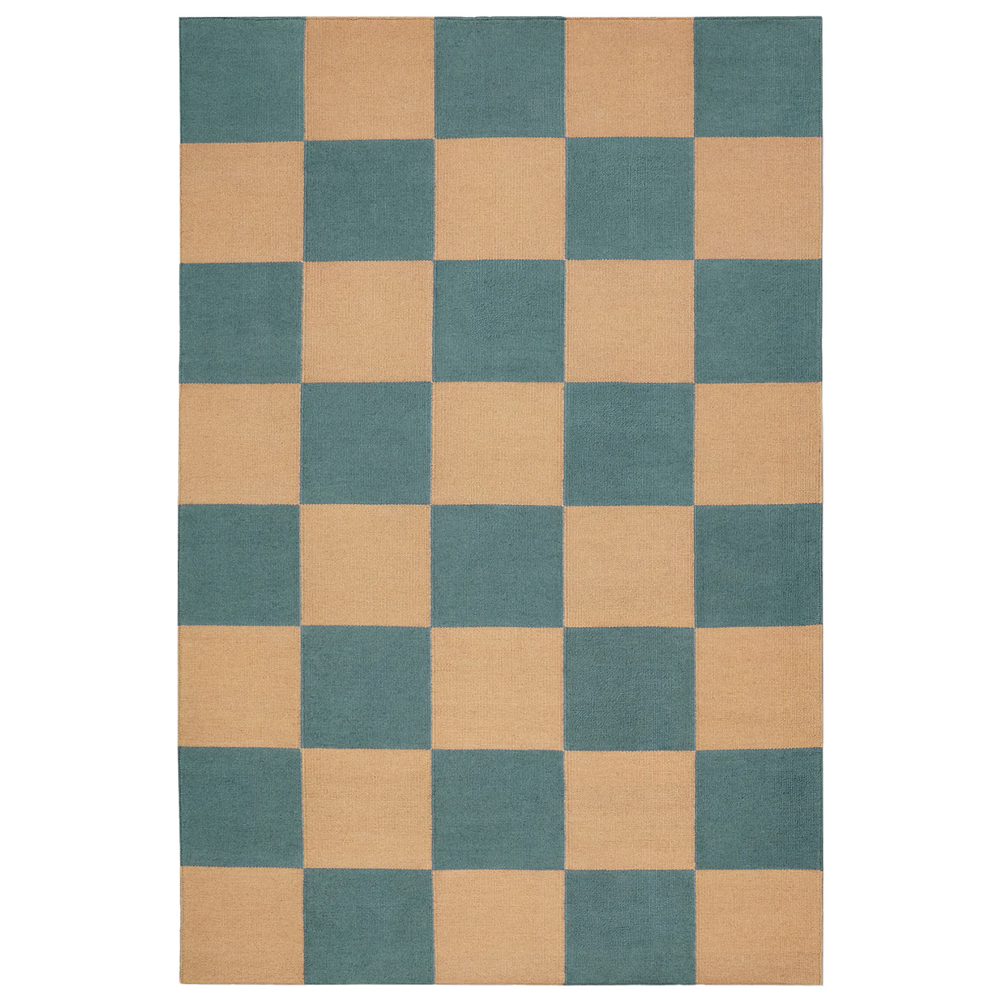 Square Blue/Coral ullmatta - 1