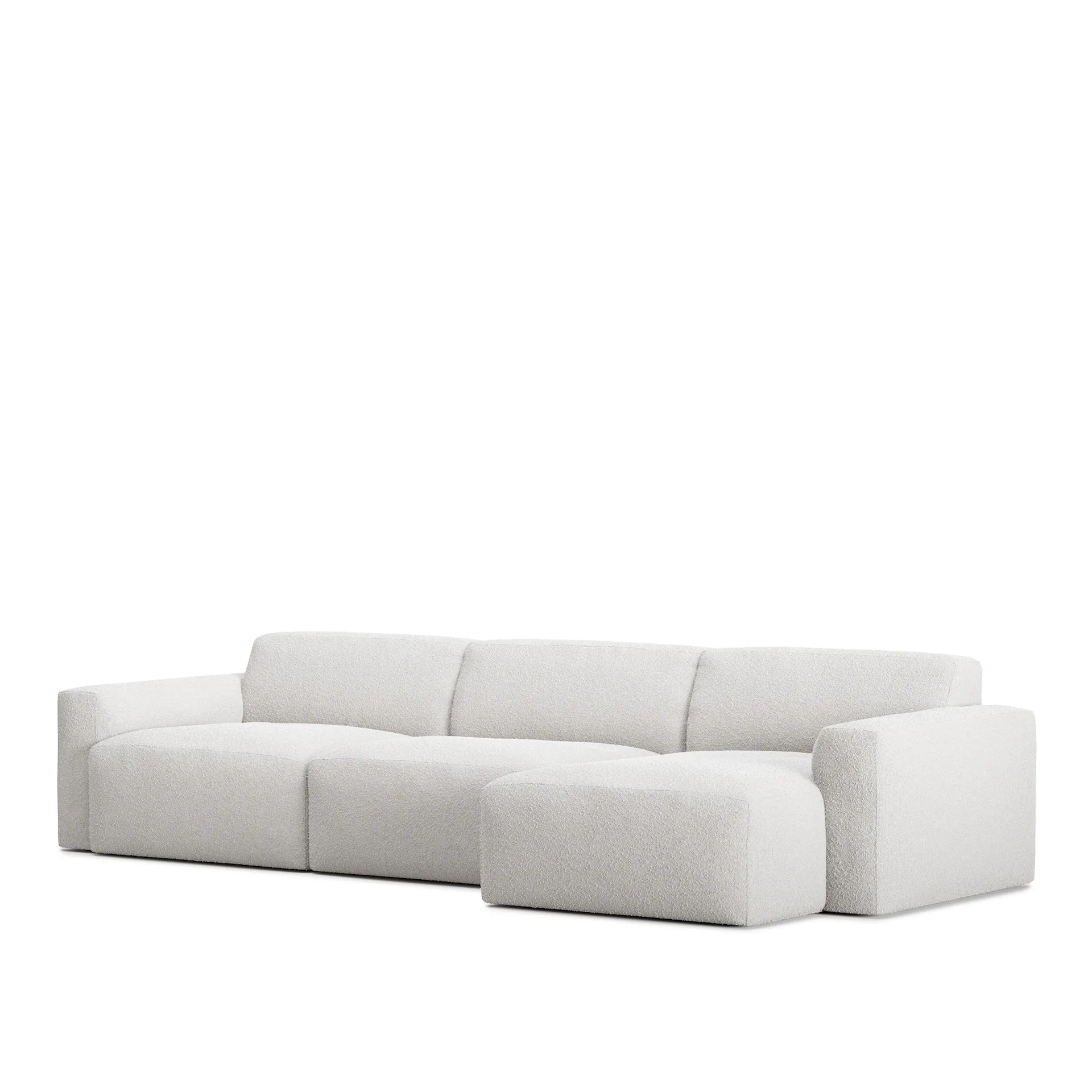 Brick 3-Seater Chaise Lounge Right - NO GA - NO GA