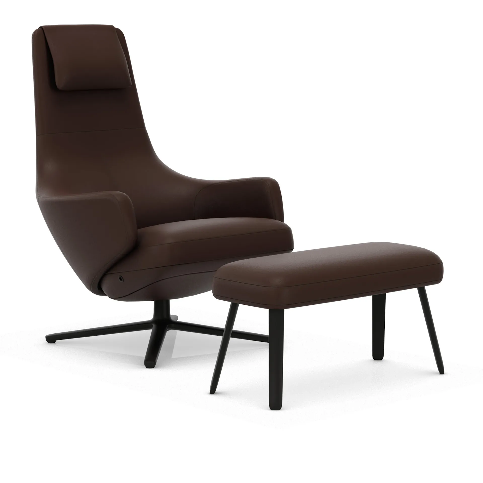 Repos fåtölj & Repos Panchina fotpall Basic Dark - Vitra - Antonio Citterio - NO GA