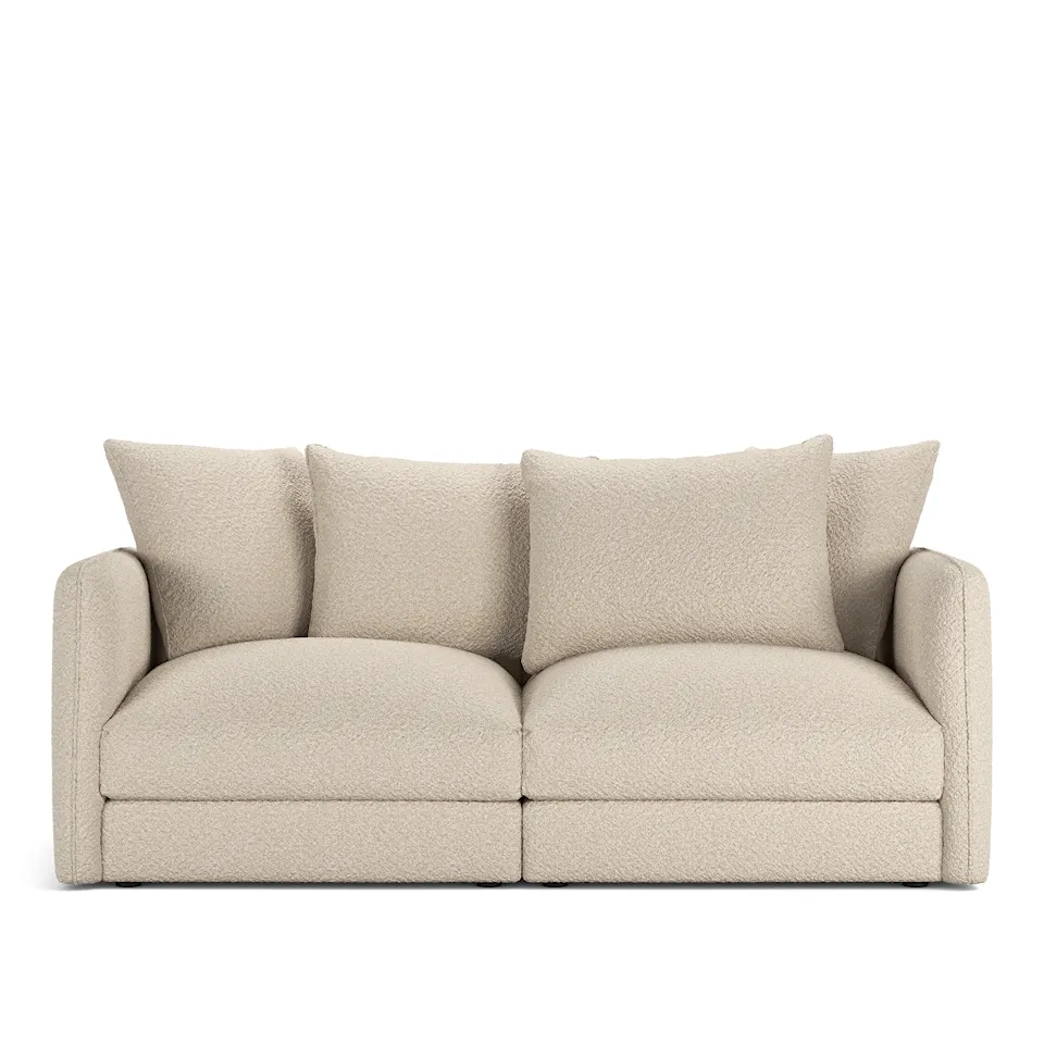 Pavarotti 2-Seater Ascot White Fixed Upholstery