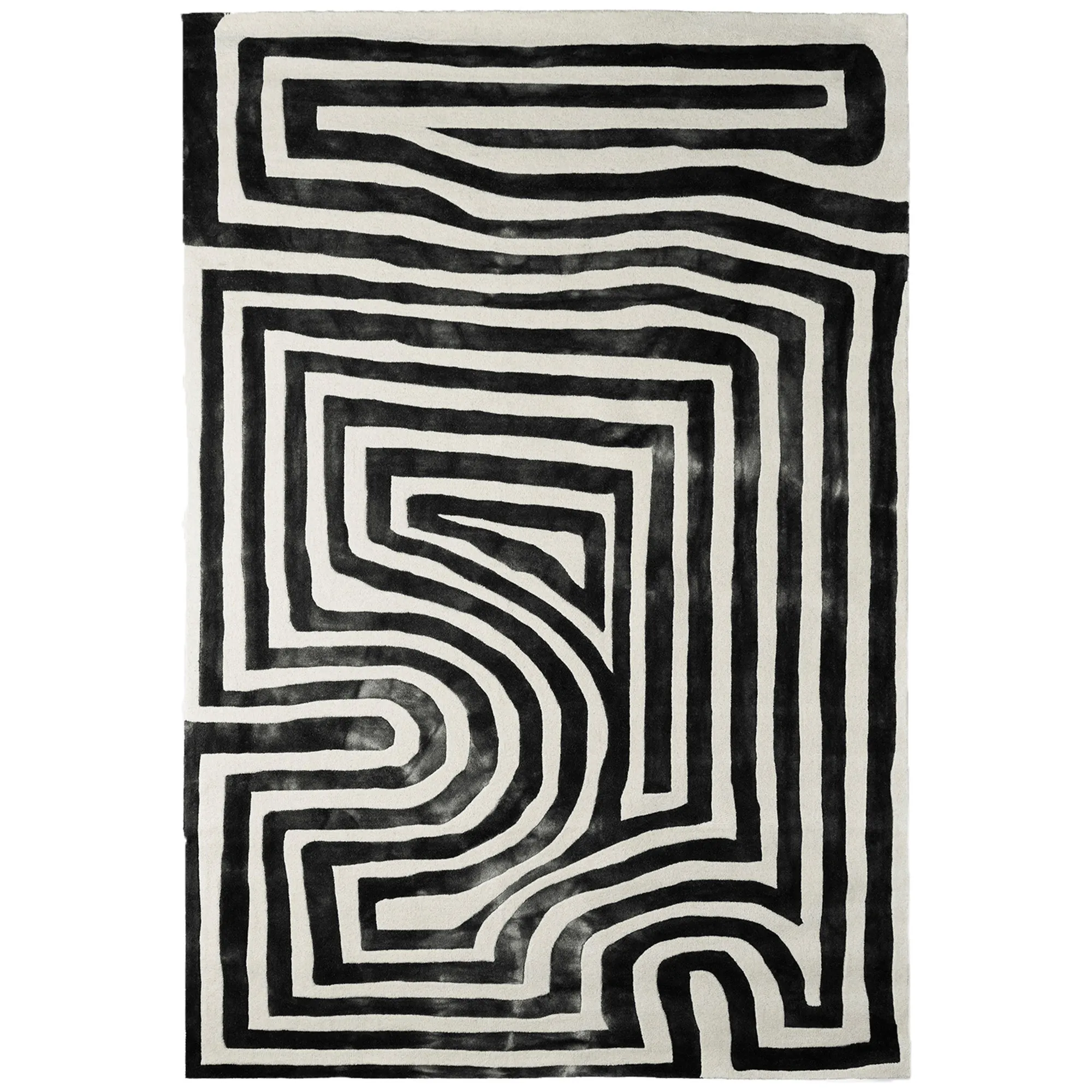 Psychedelic Labyrinth ullmatta charcoal - 1
