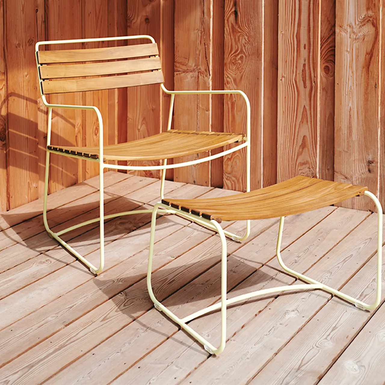 Surprising Teak Footrest Willow Green