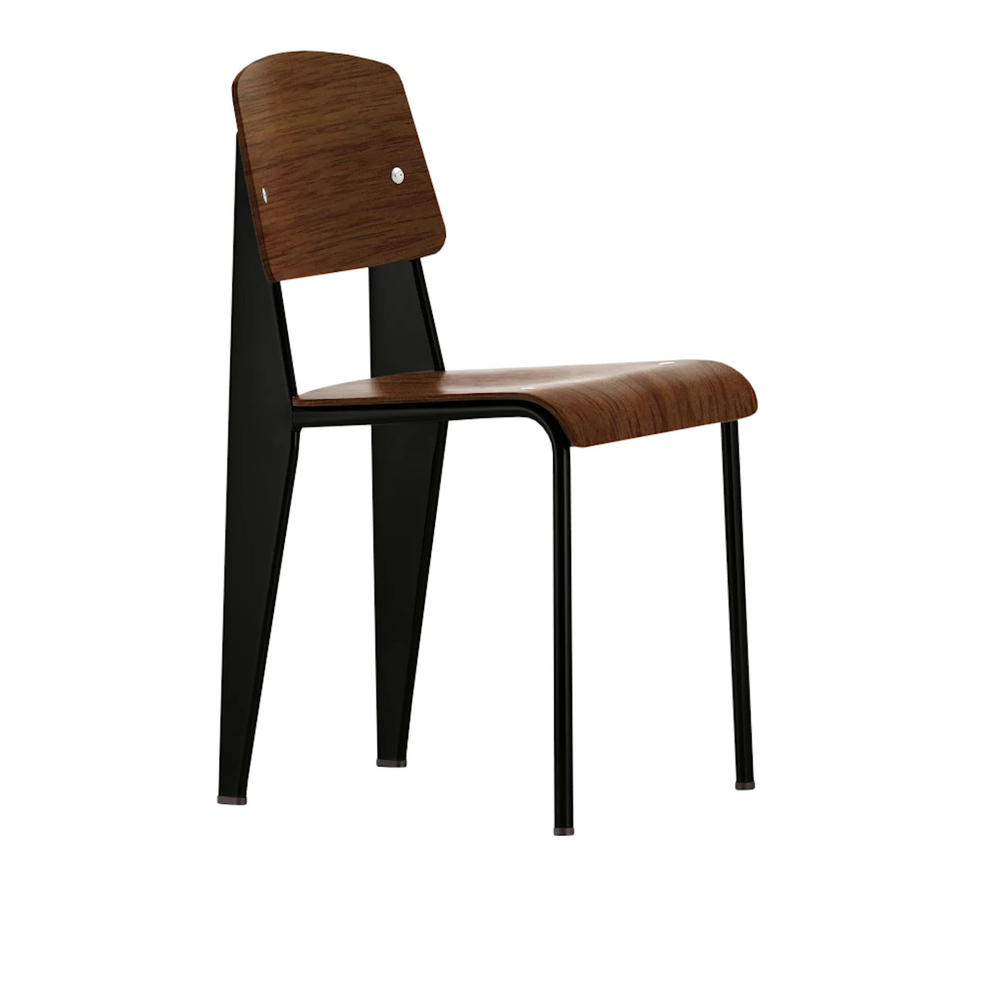 Standard matstol Black Pigmented Walnut - Vitra - Jean Prouvé - NO GA