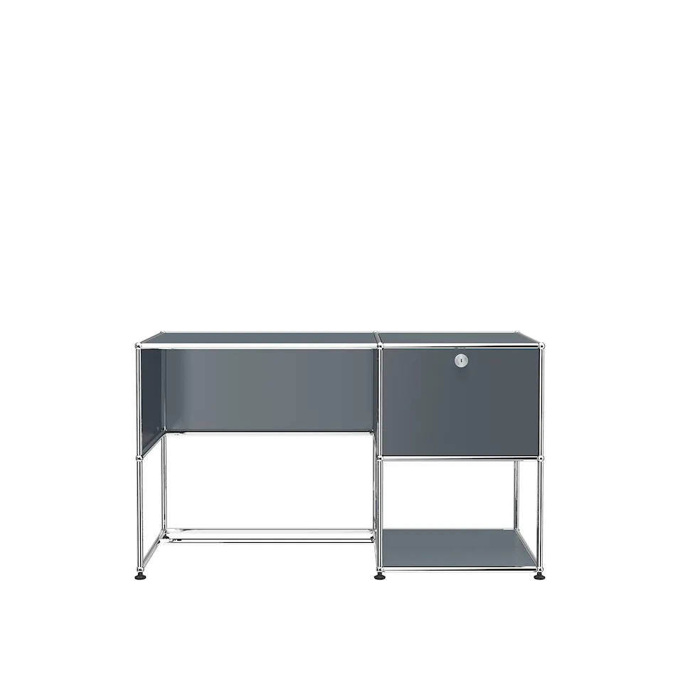 USM Haller 107 Desk, Mid-Grey